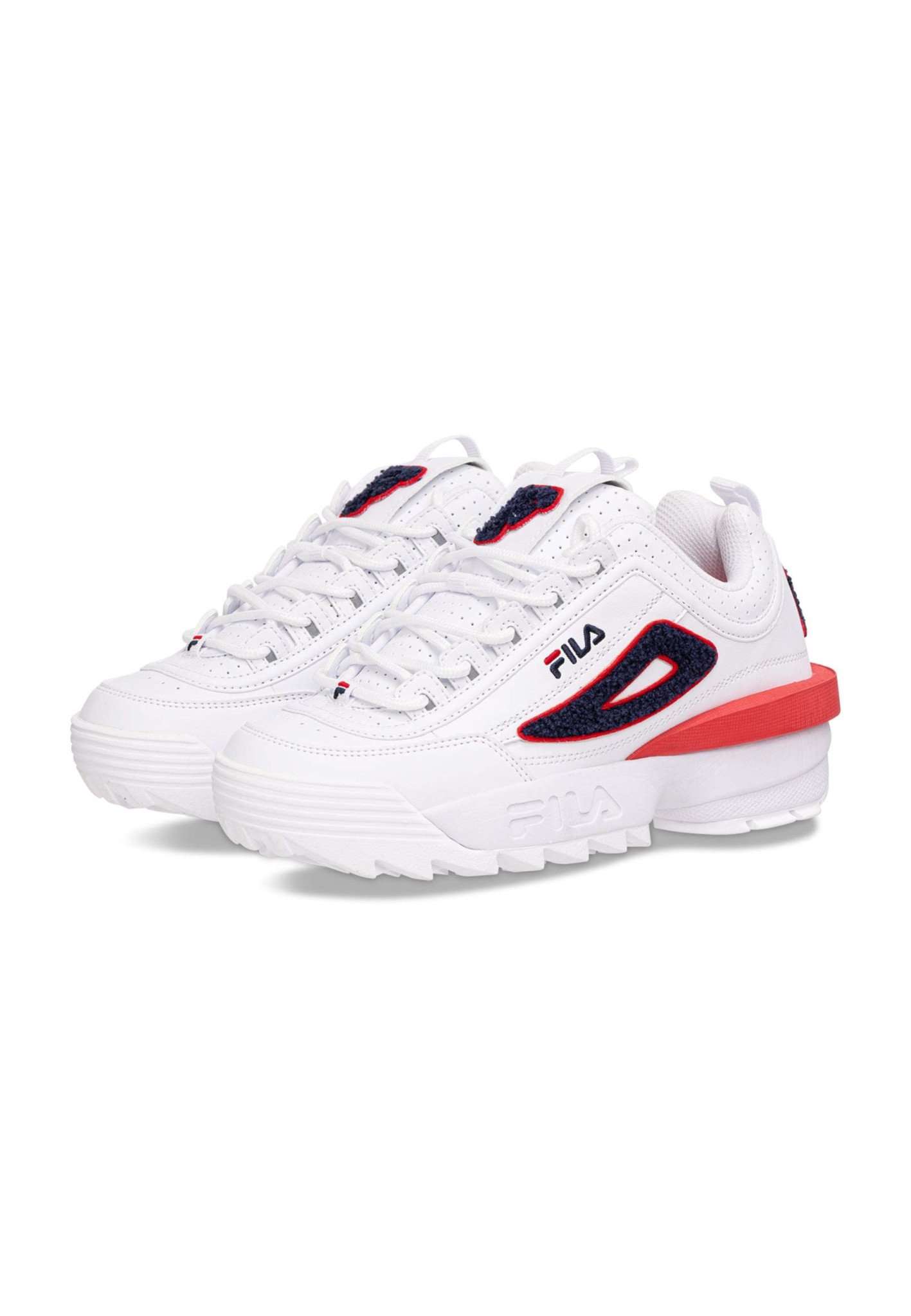 Disruptor Patch Wmn in White-Fila Navy Sneakers Fila   