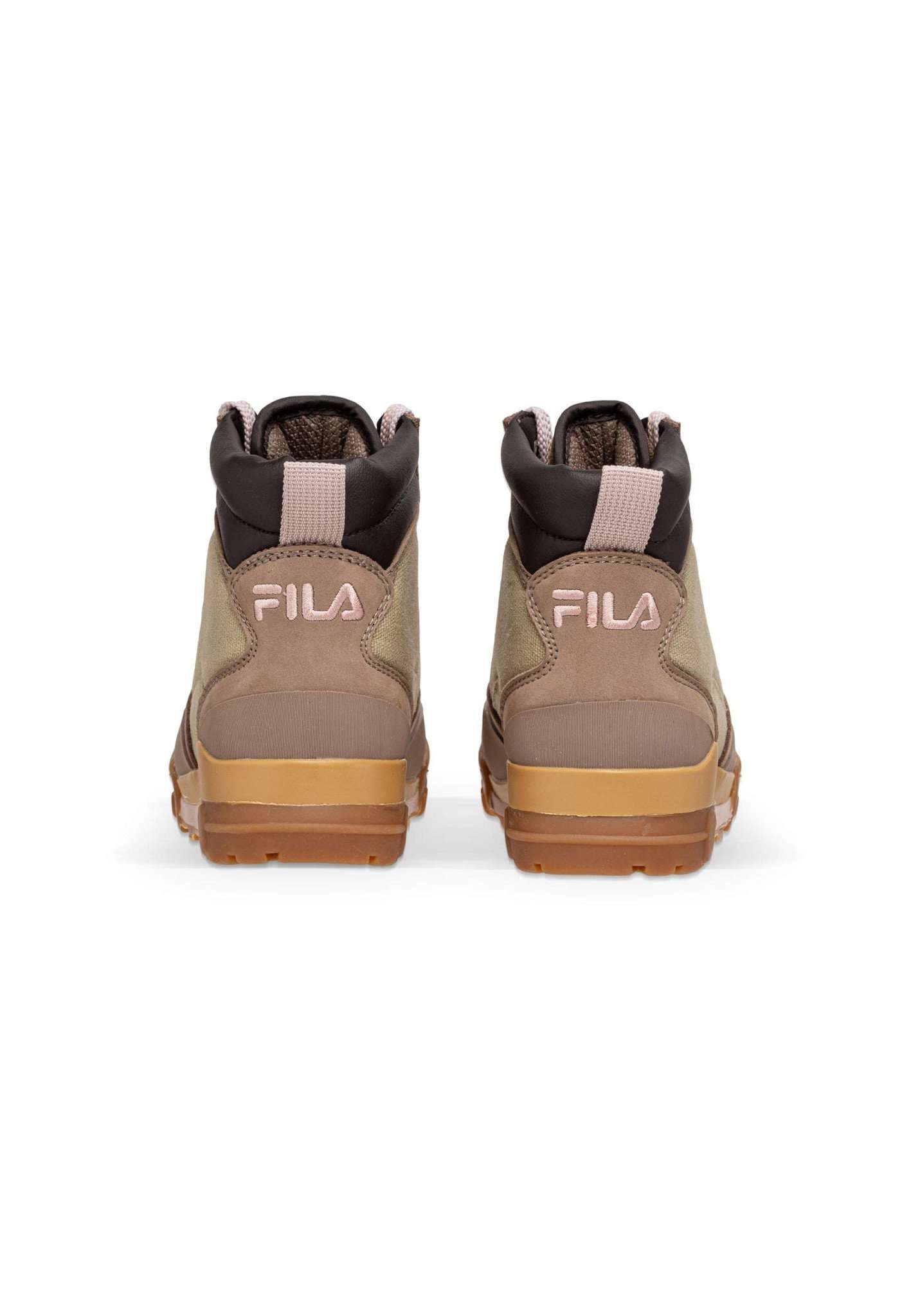 Grunge II Cvs Mid Wmn in Taupe Gray-Pale Mauve Trekking Shoes Fila   