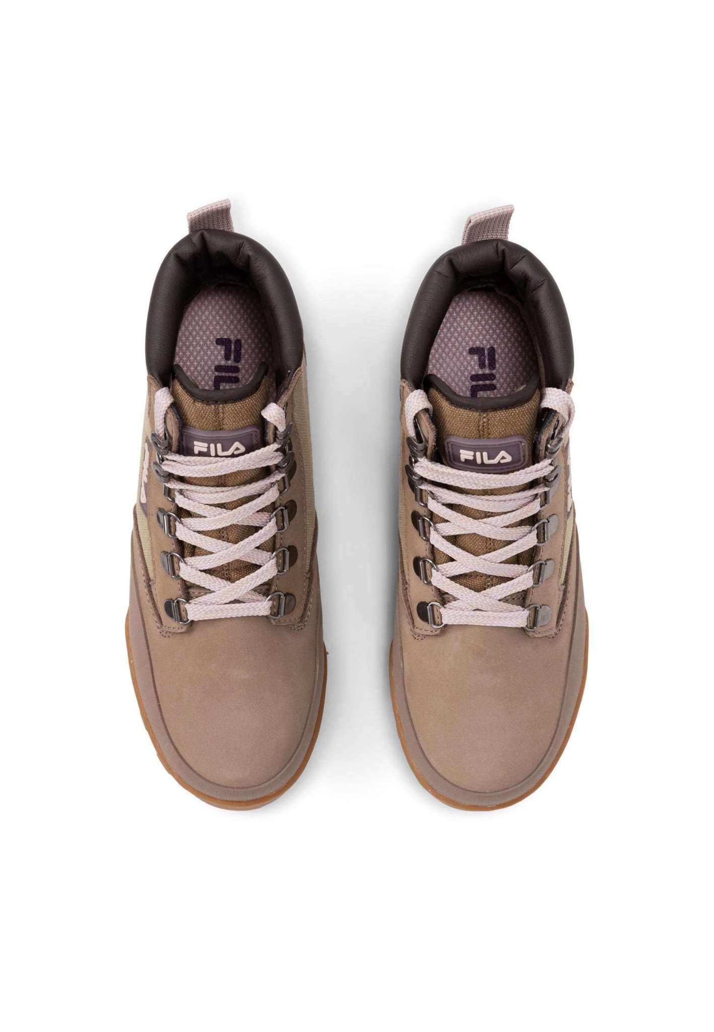 Grunge II Cvs Mid Wmn in Taupe Gray-Pale Mauve Trekking Shoes Fila   