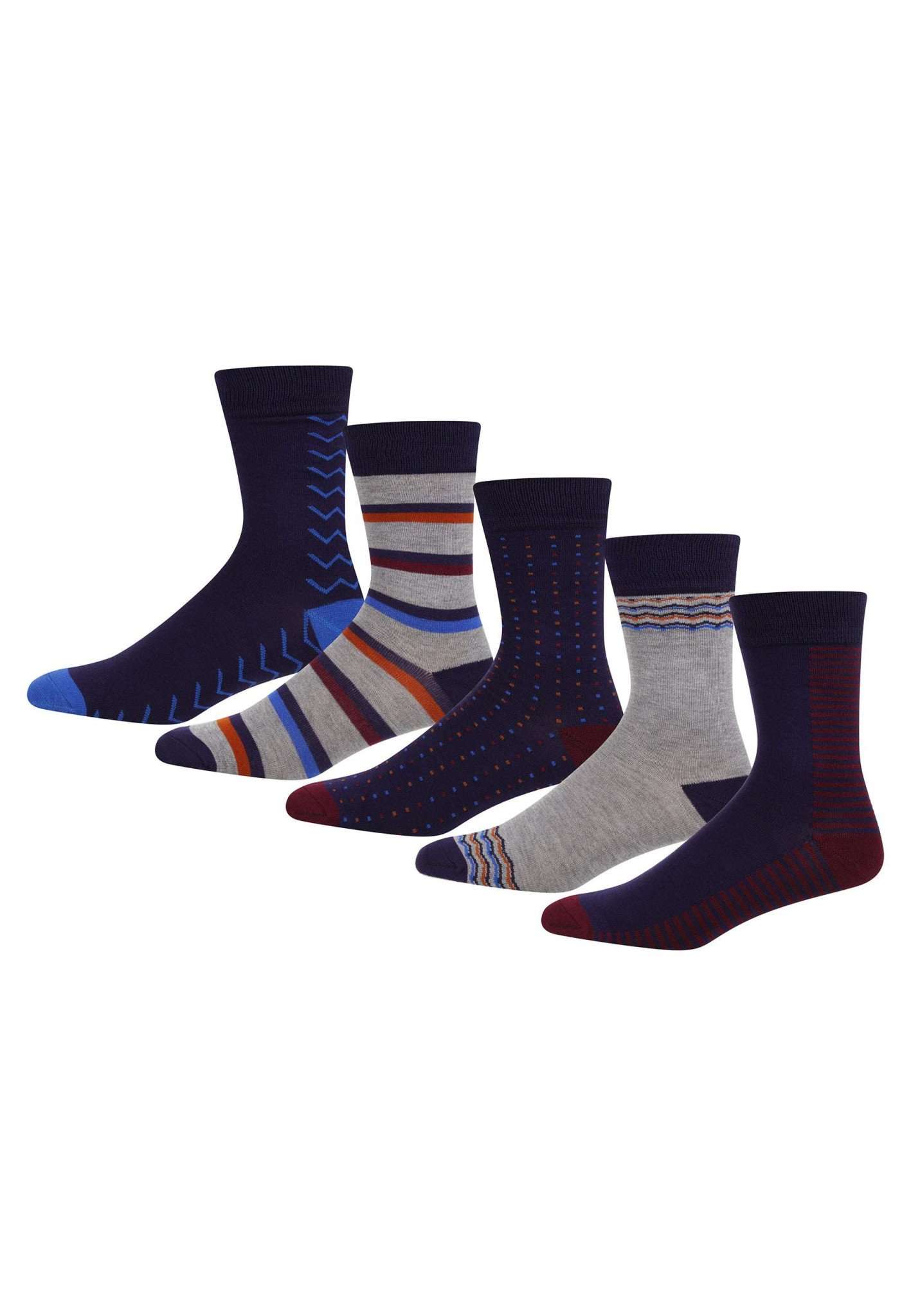 5 Pack Giftbox Socks Bevis in Navy Socks Lee   