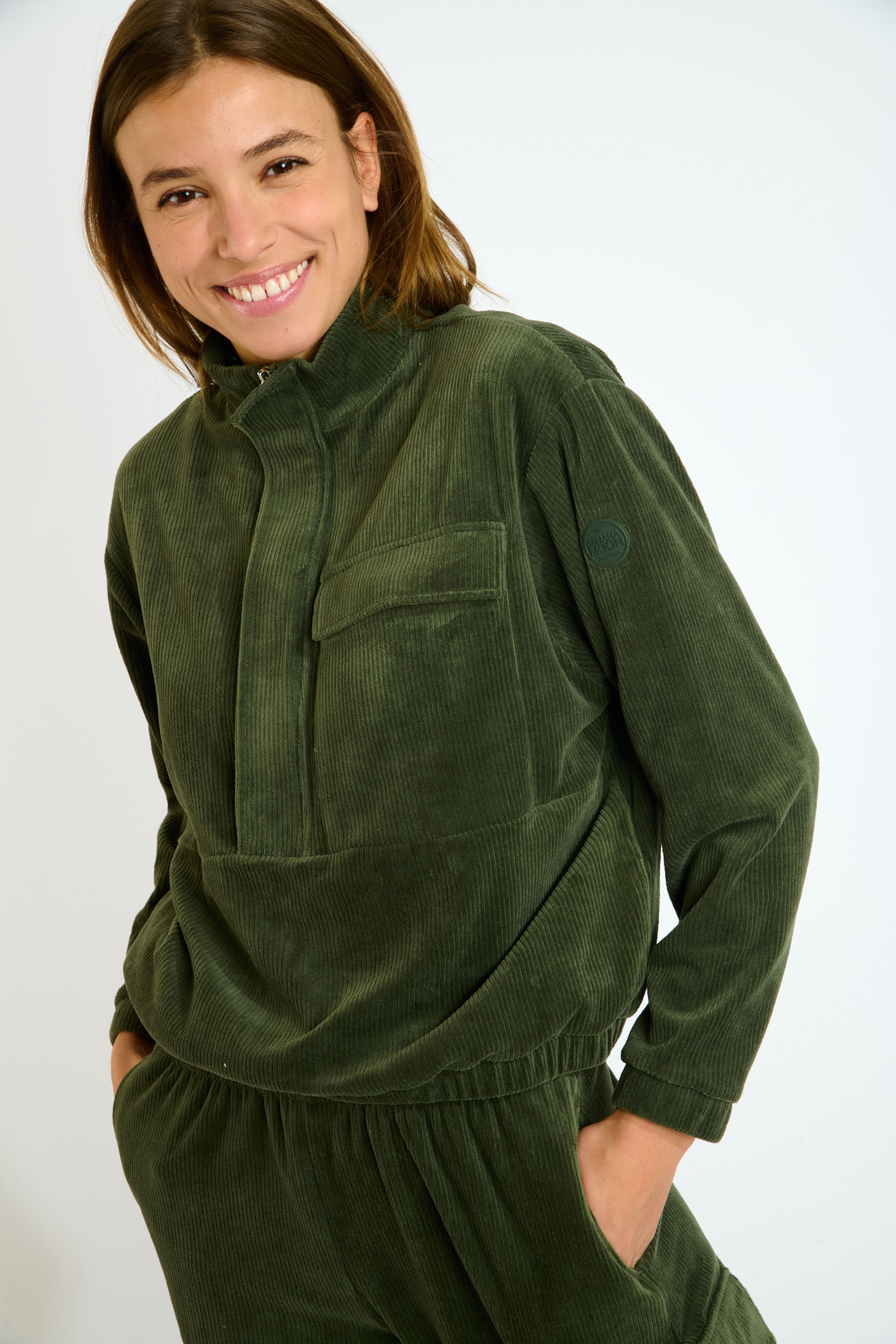 GAVIN-QUANDARY sweatshirt in khaki Sweatshirts Banana Moon