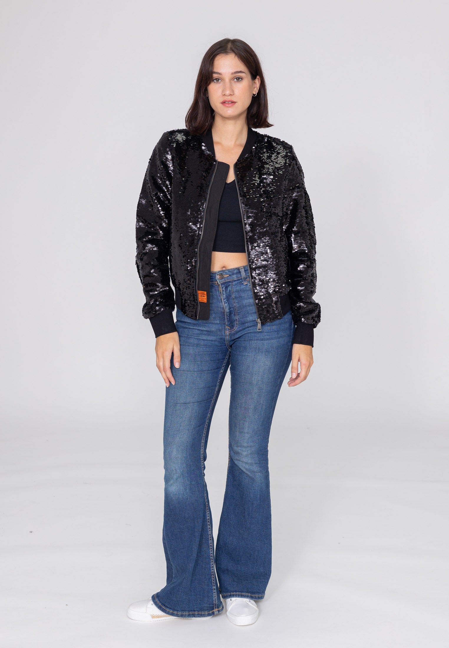 Glitter W bomber jacket in Black Jackets Bombers Original   