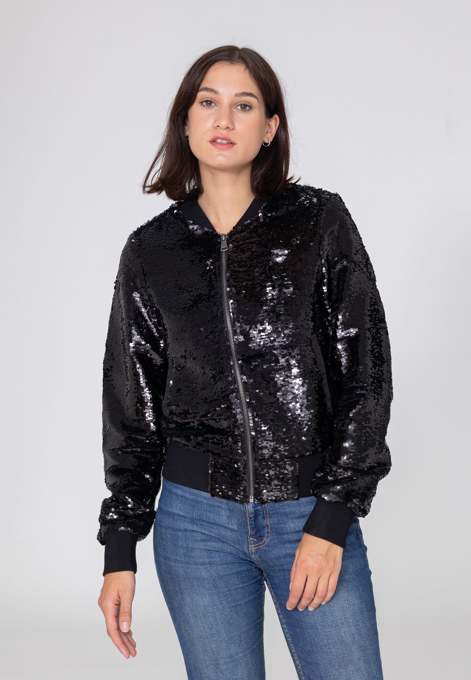 Glitter W bomber jacket in Black Jackets Bombers Original   