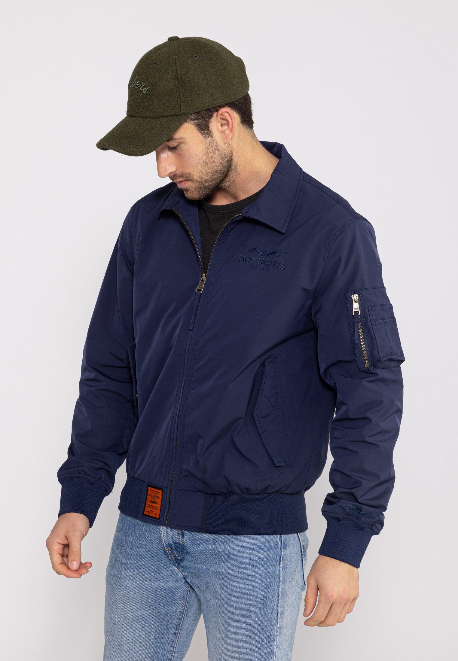 Hawk M bomber jacket in Navy Jackets Bombers Original   