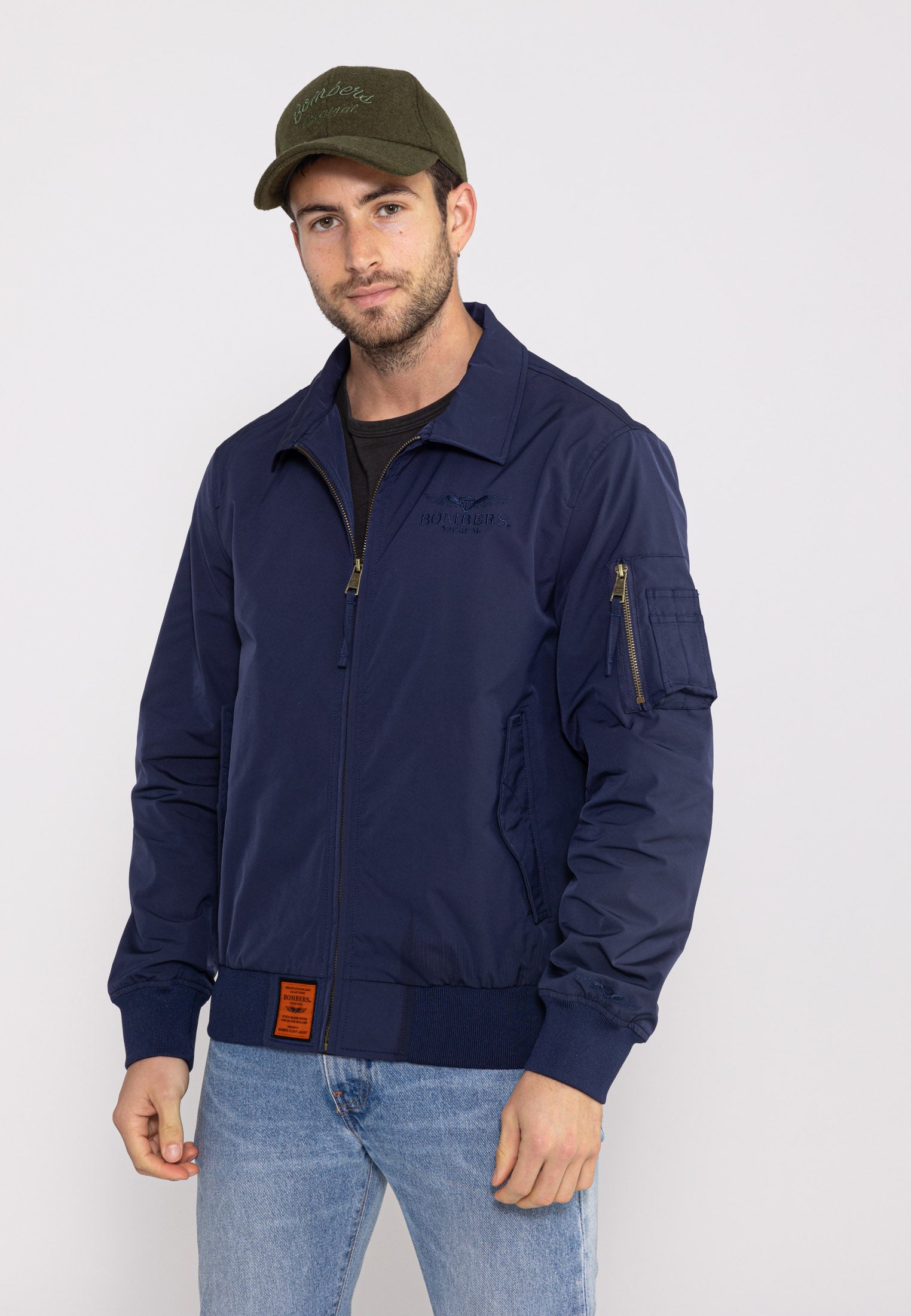 Hawk M bomber jacket in Navy Jackets Bombers Original   