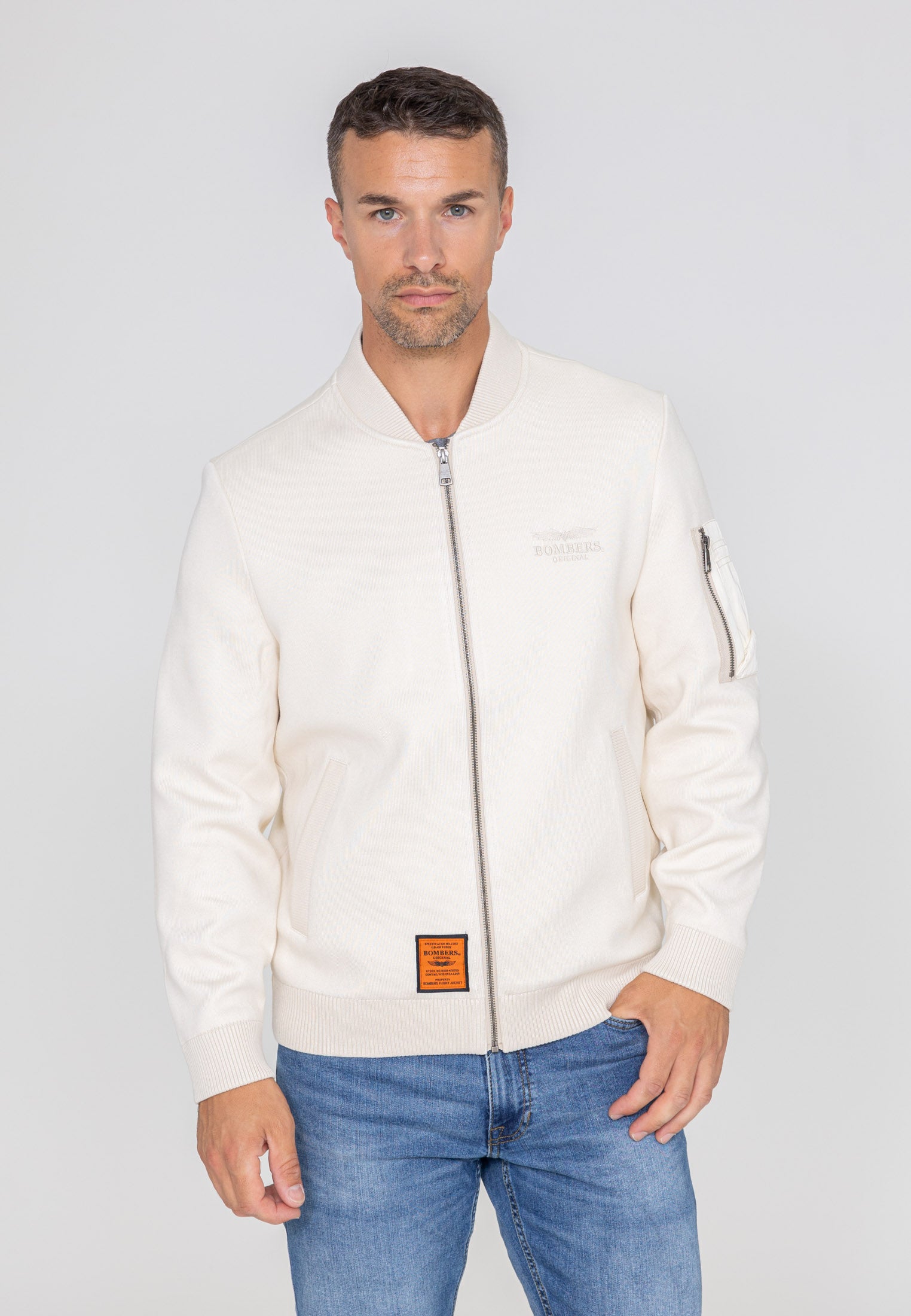 Hays M Bomber jacket in Cream Jackets Bombers Original   