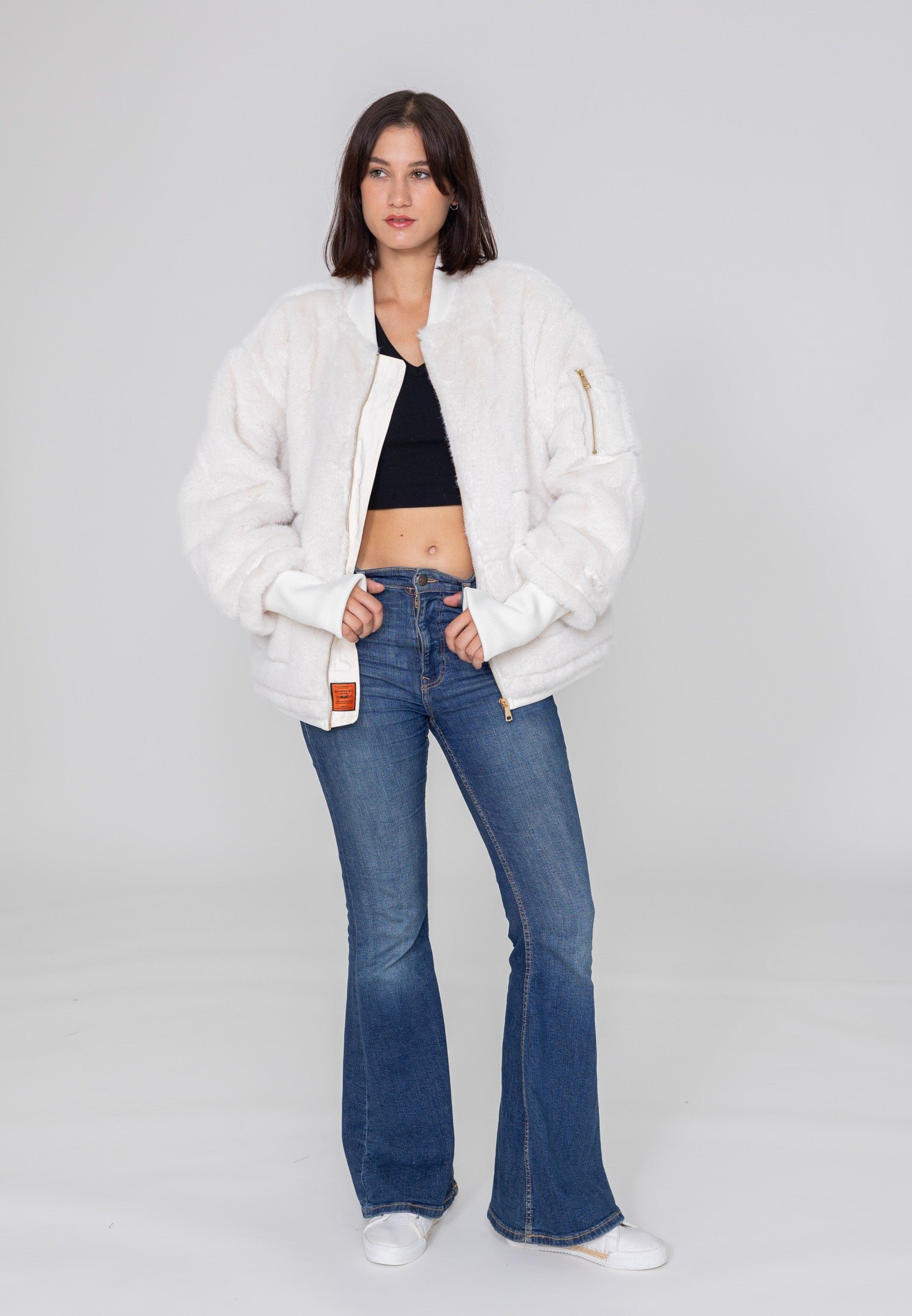 Helsinki W Bomber Jacket in White Jackets Bombers Original   