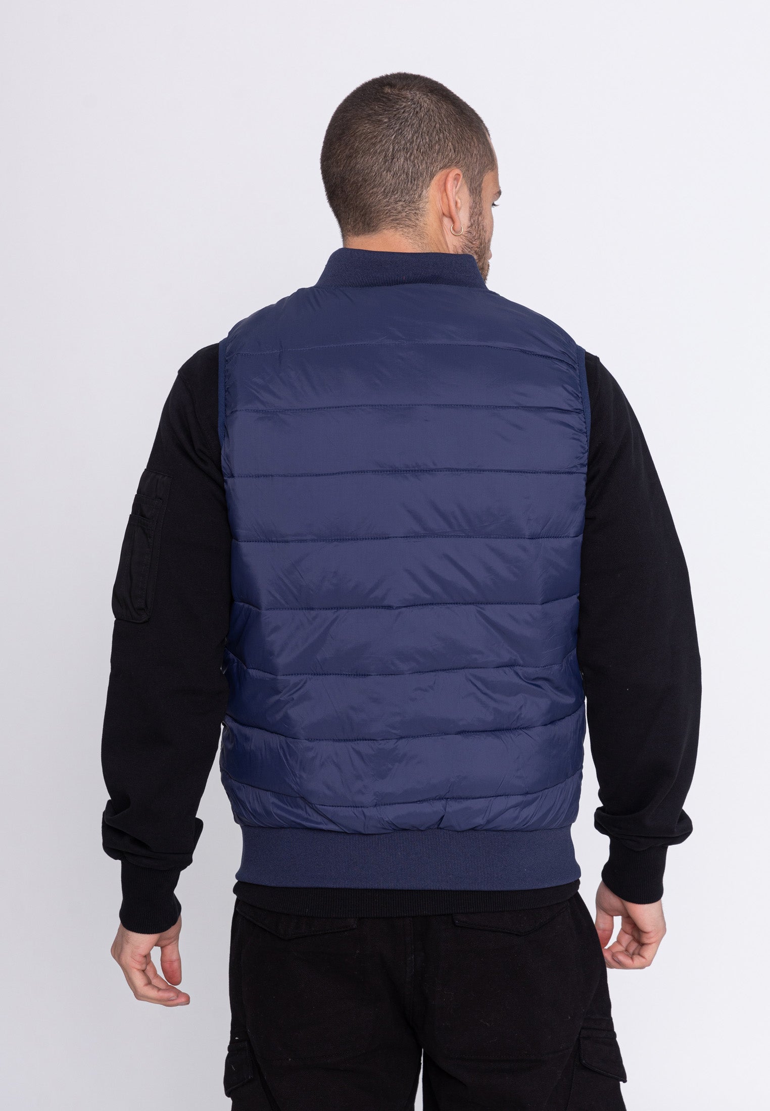 Houston M quilted vest in navy Jackets Bombers Original   