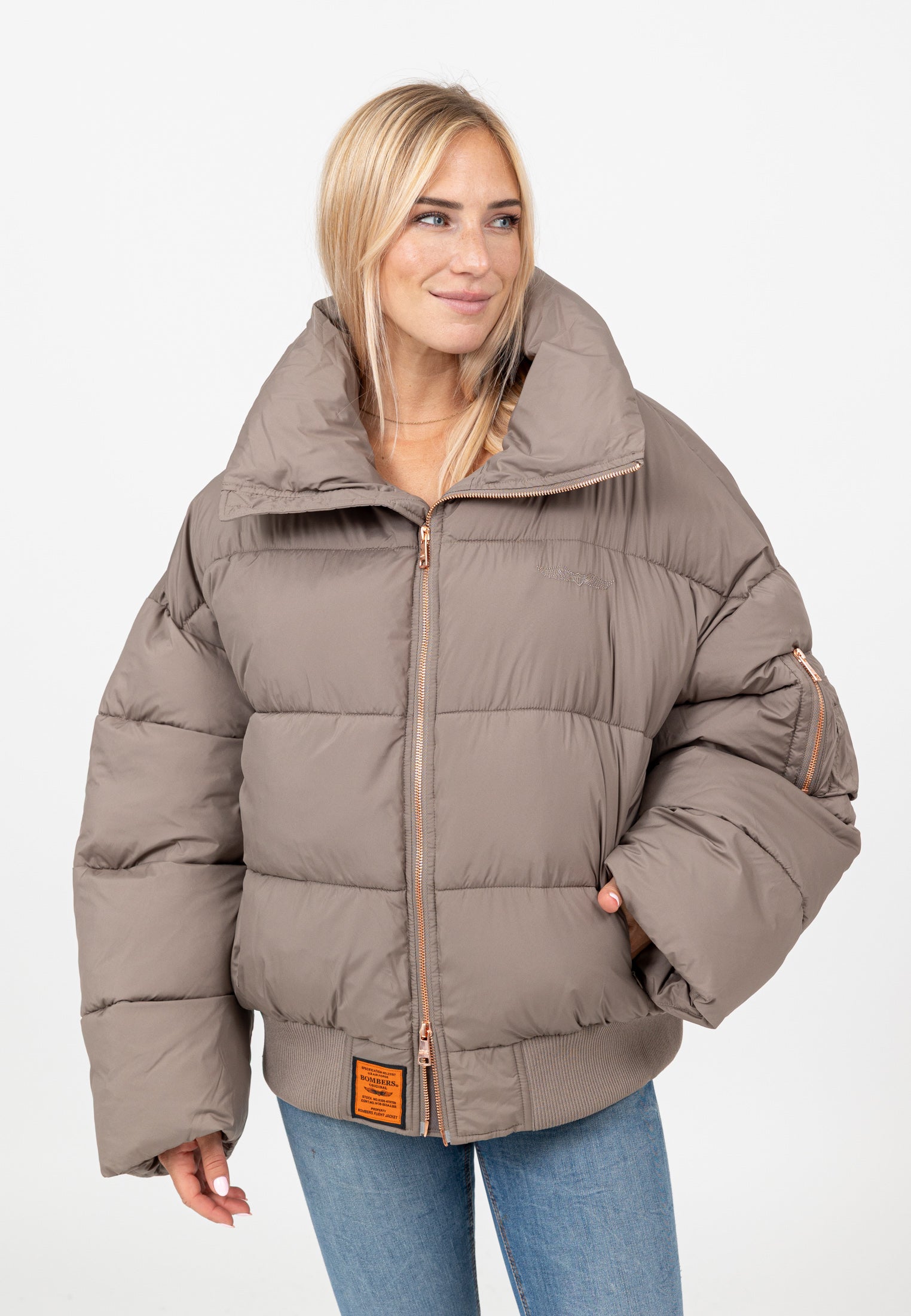 Hill-W in Taupe Jackets Bombers Original