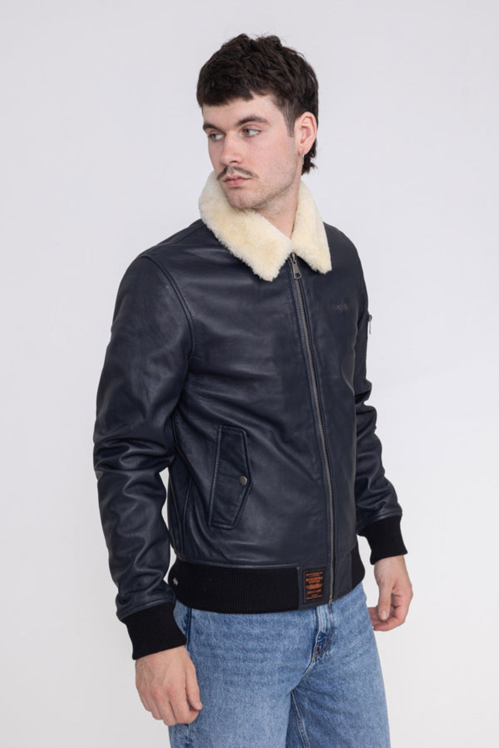 Iceman M leather jacket in Black Jackets Bombers Original   