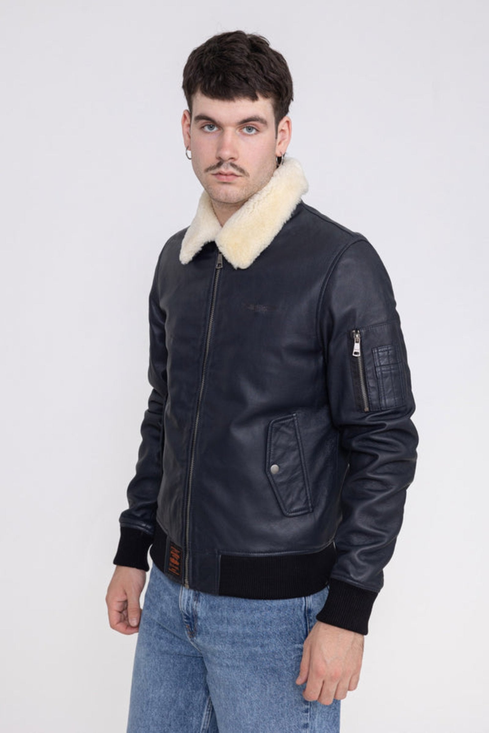 Iceman M leather jacket in Black Jackets Bombers Original   