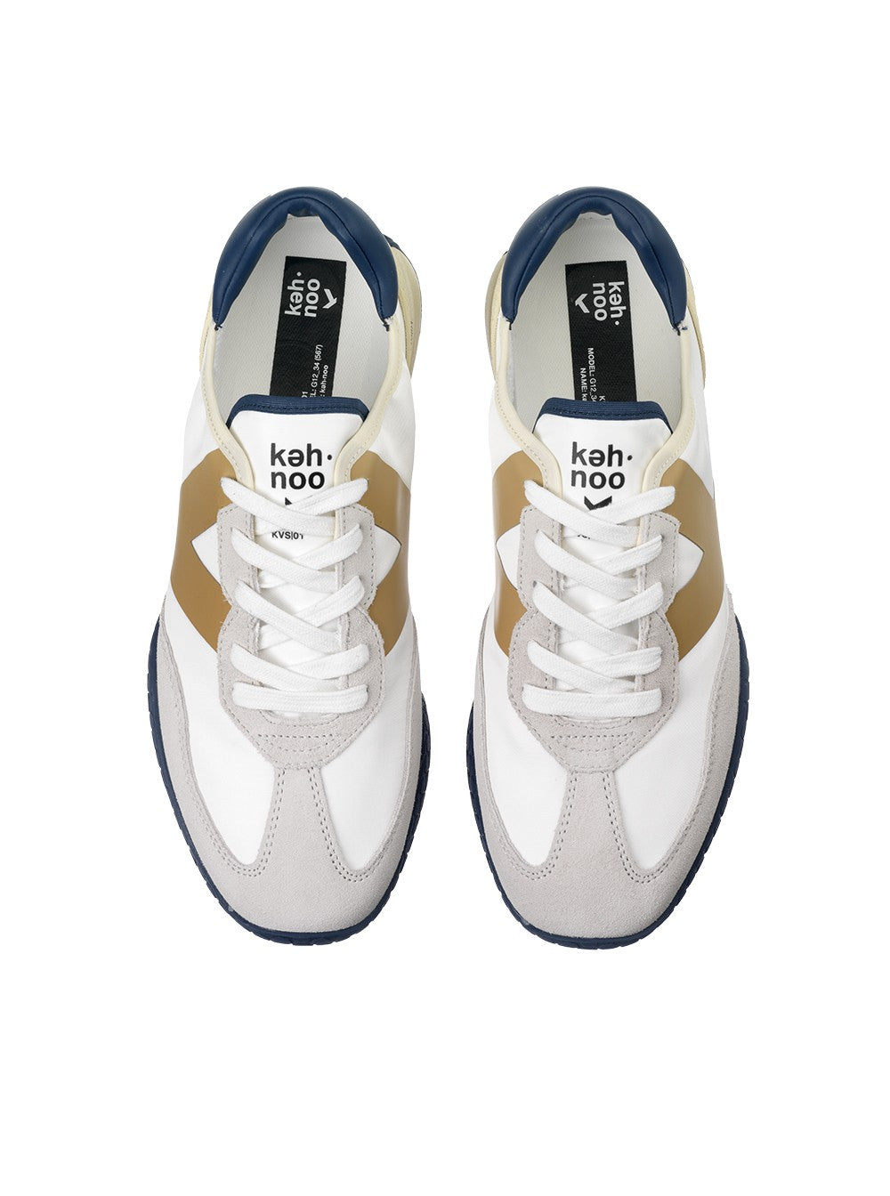 Ambassador in White/Beige/Navy Sneakers Keh-Noo   