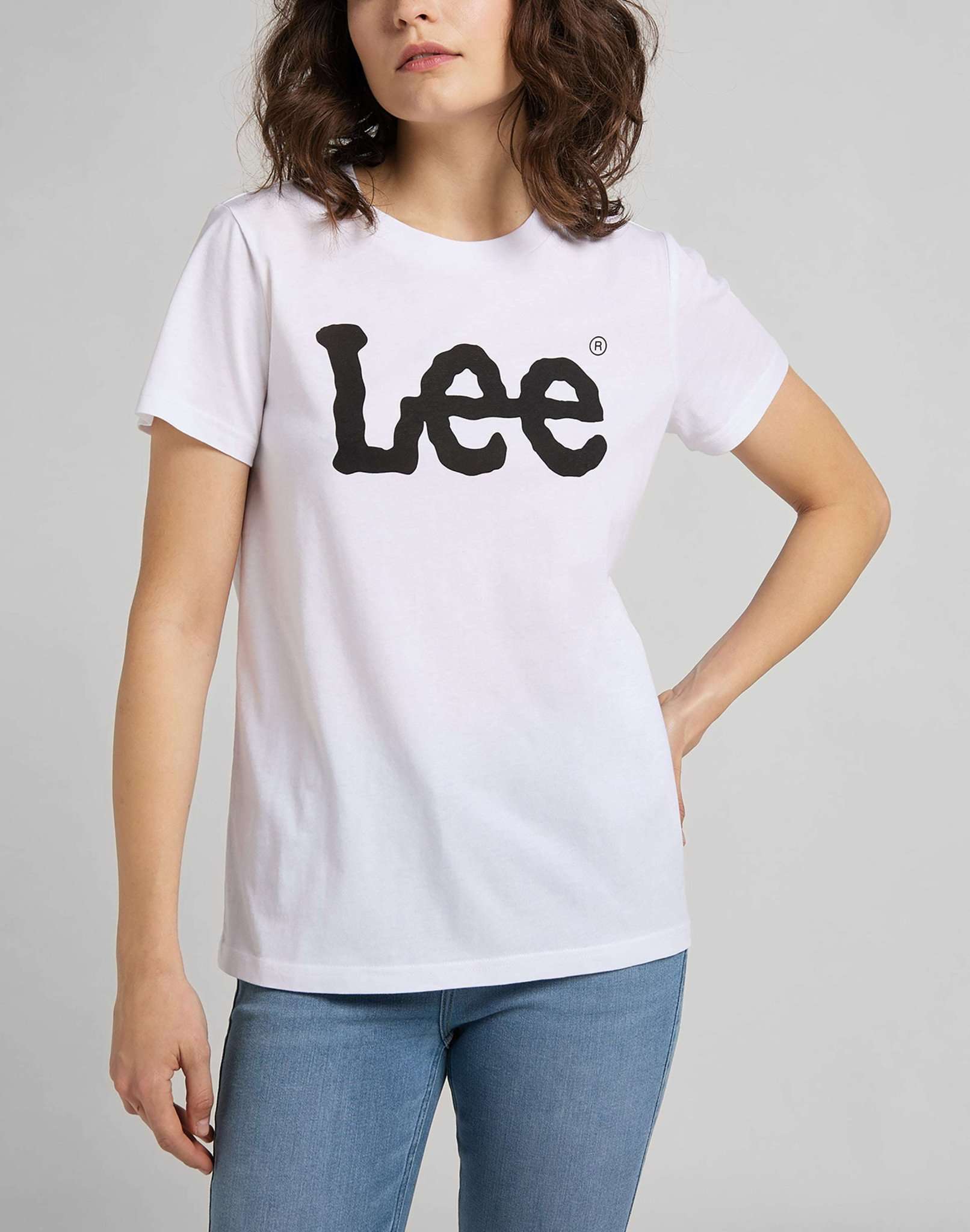 Logo Tee in White T-Shirts Lee   