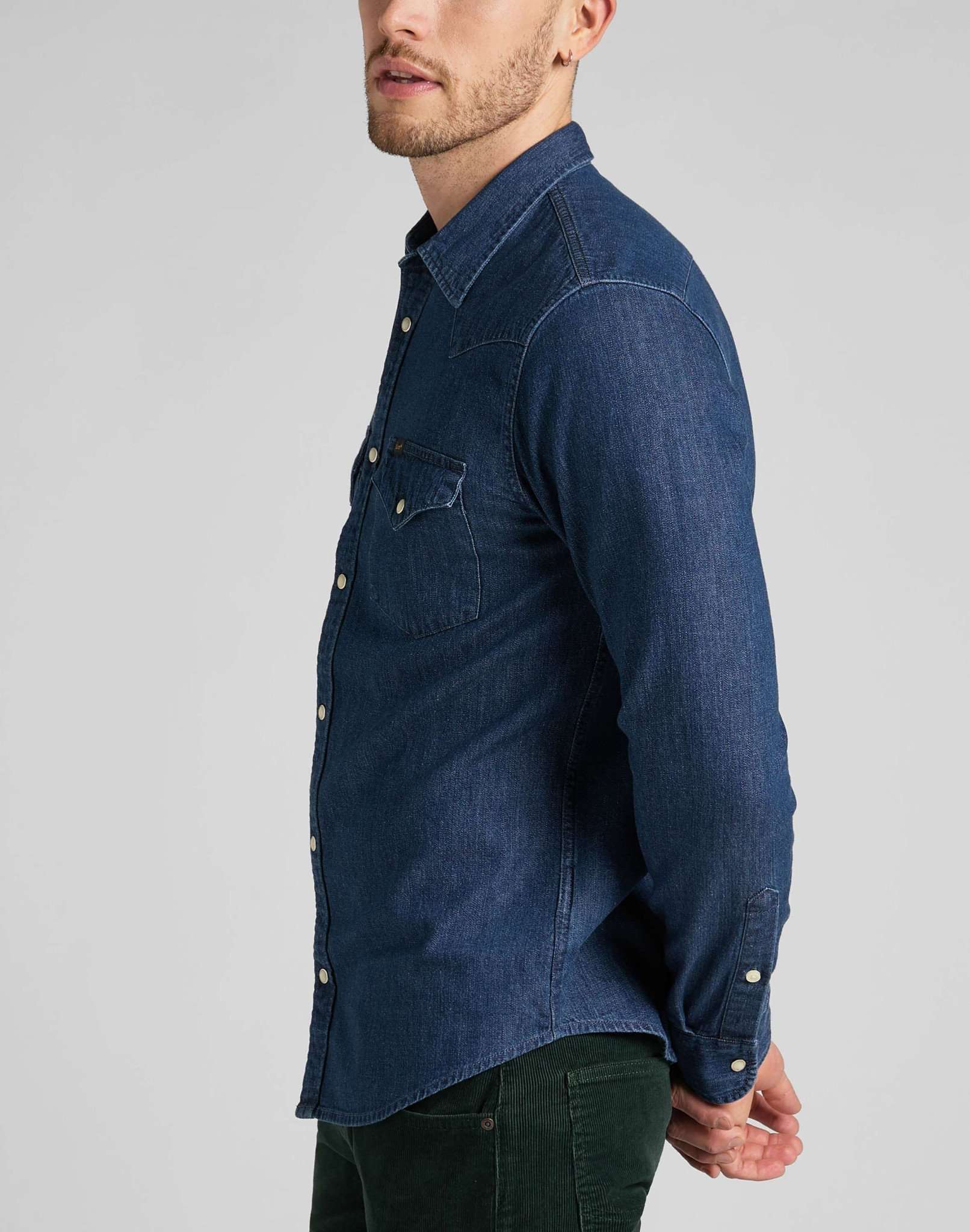 Regular Western Shirt in Mid Stone Shirts Lee   