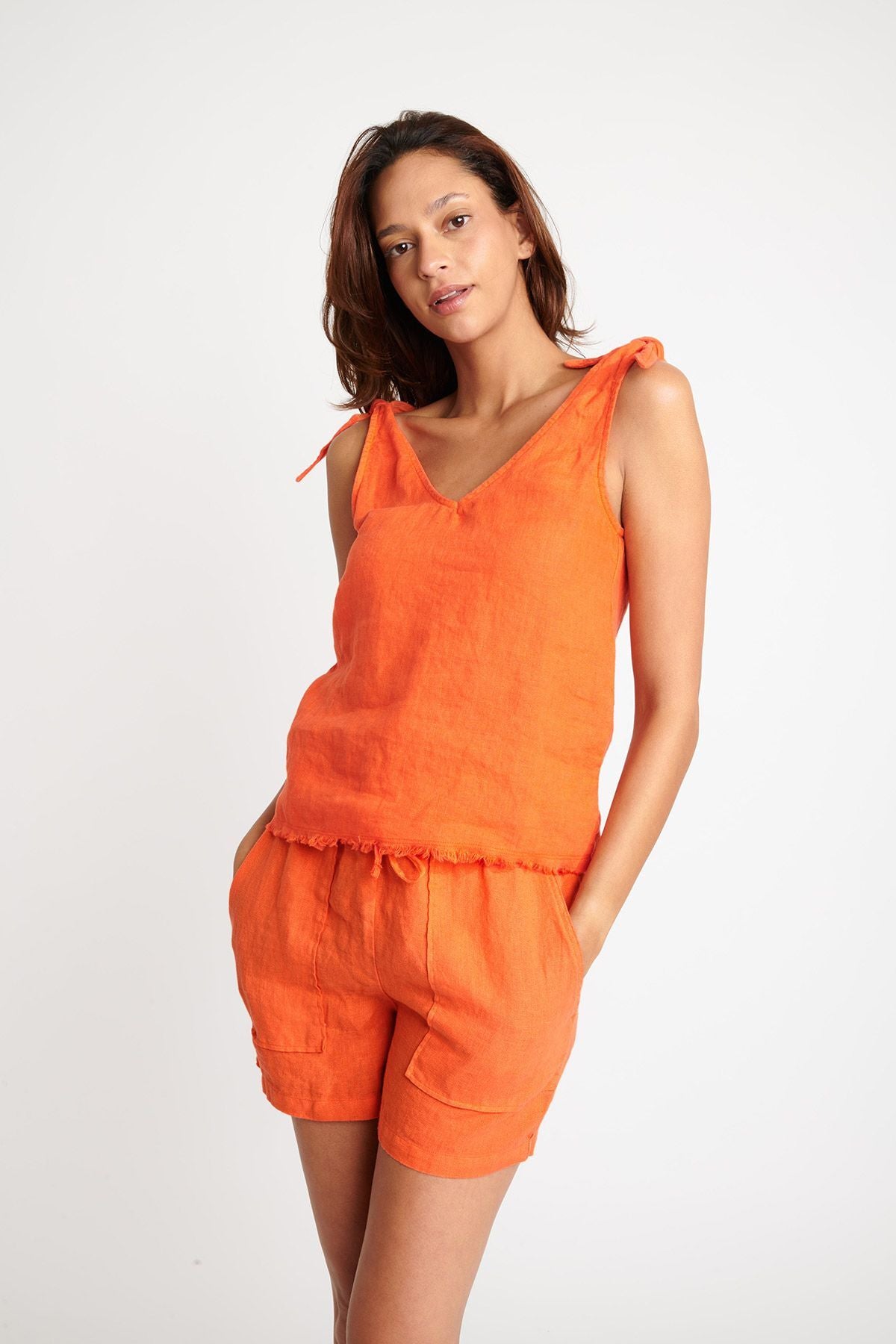LOOMIS-HAWSTON Top in Orange T-Shirts Banana Moon
