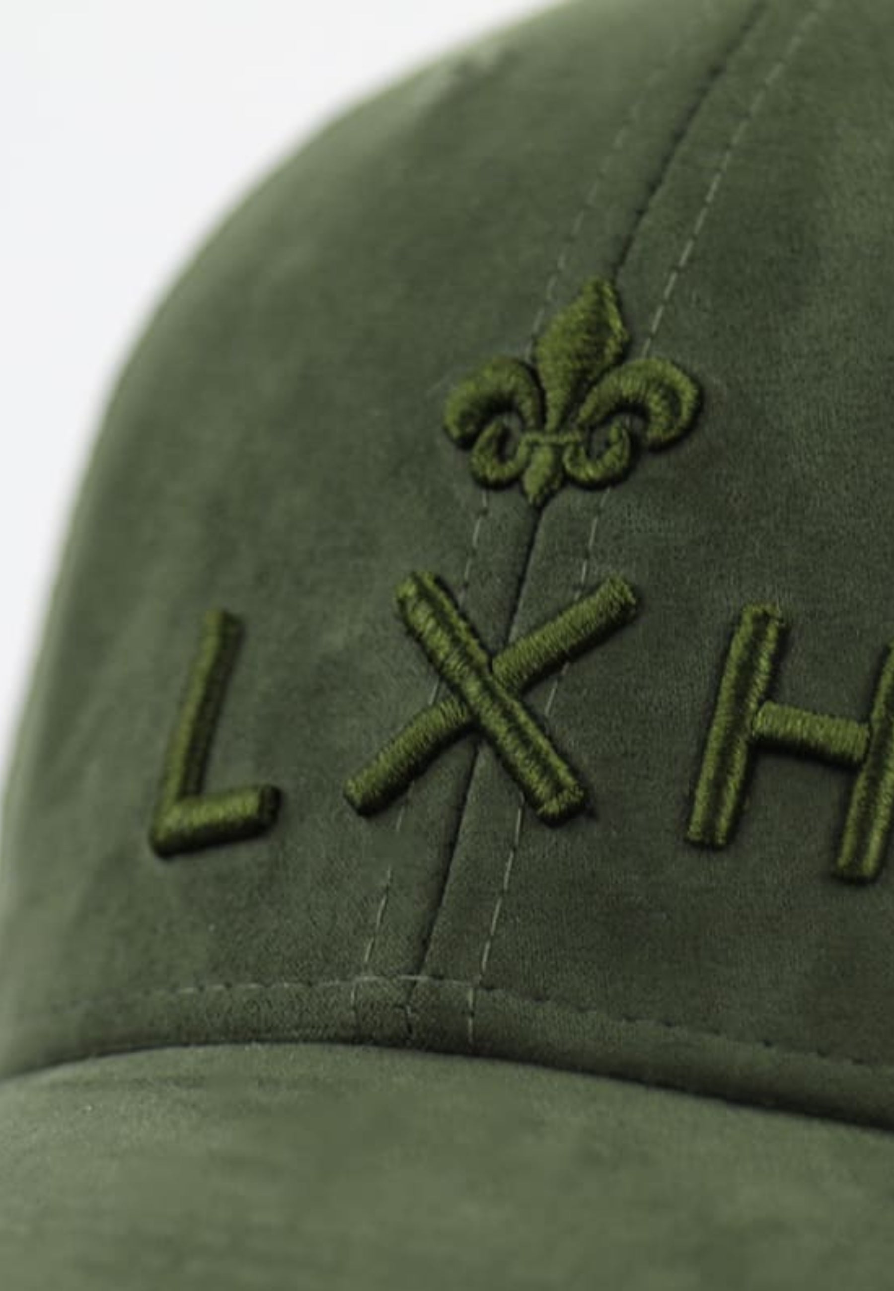 Casquette Suédine in Full Kaki Caps LXH   