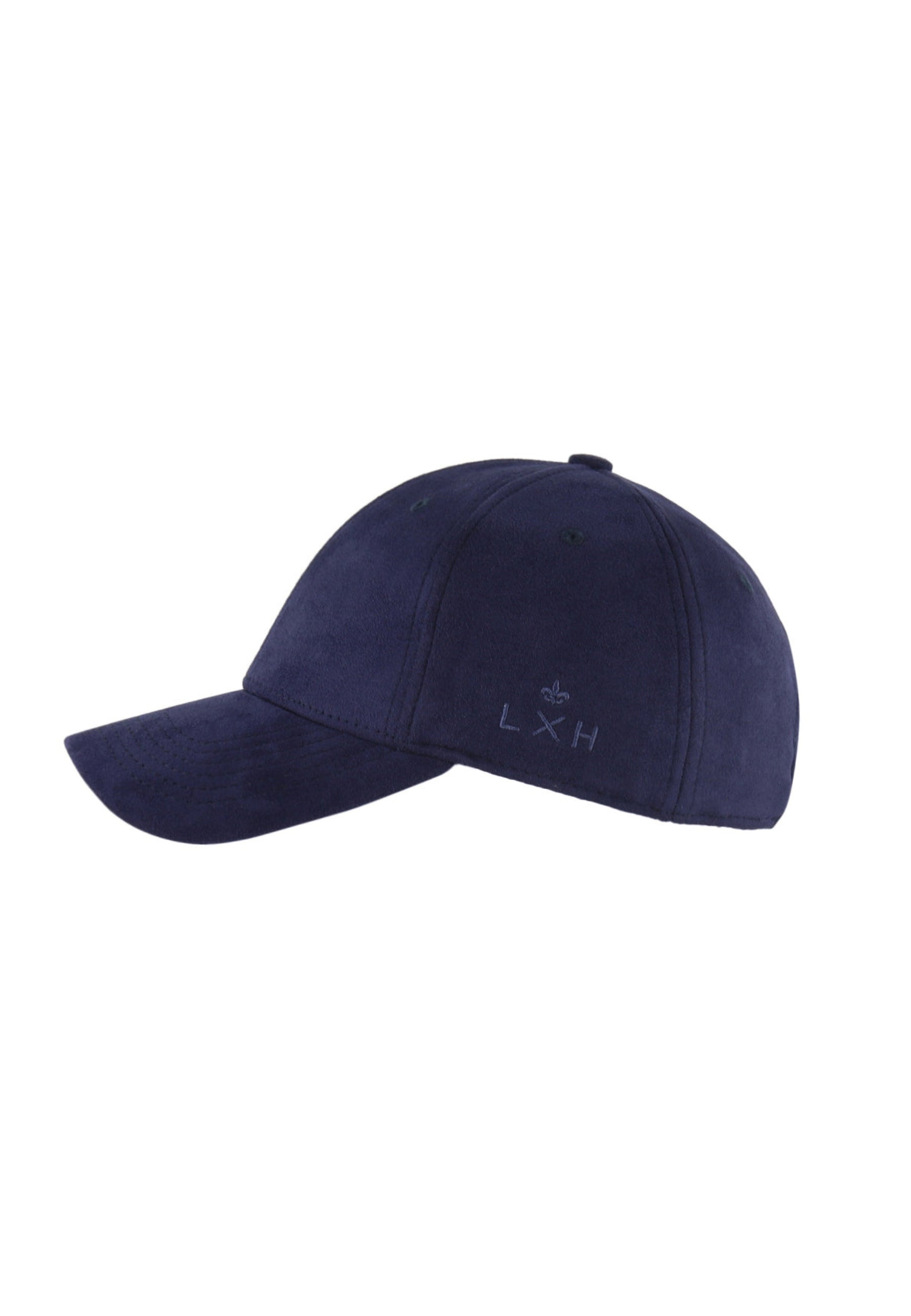 Casquette Suédine in Bleu Marine Caps LXH   