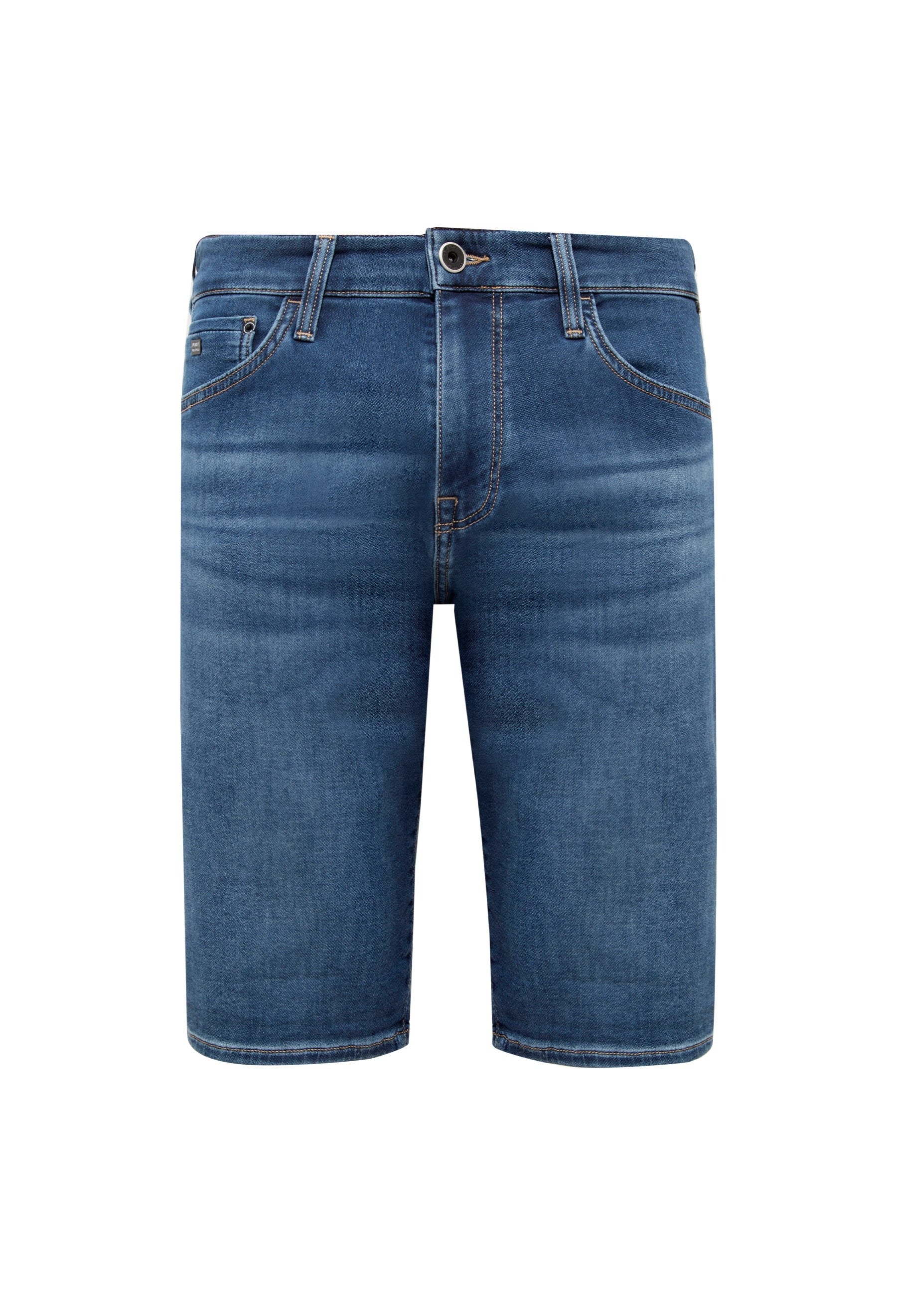 Tim in dark blue sporty denim shorts Mavi