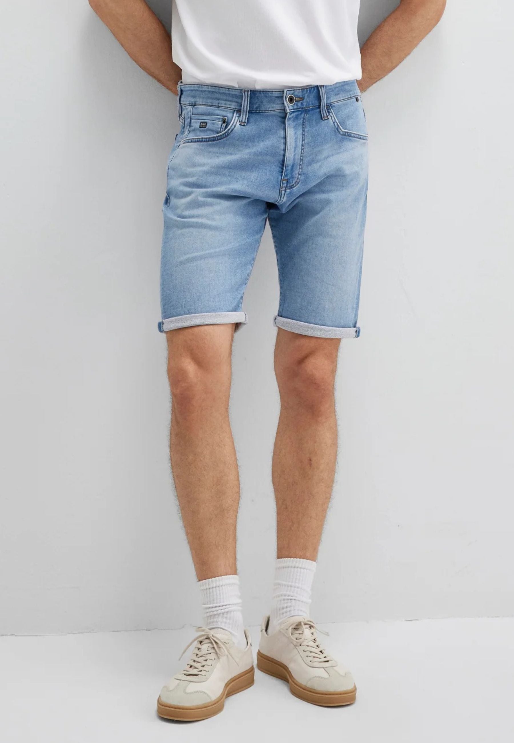 Tim in Lt Vintage Blue Denim Shorts Mavi