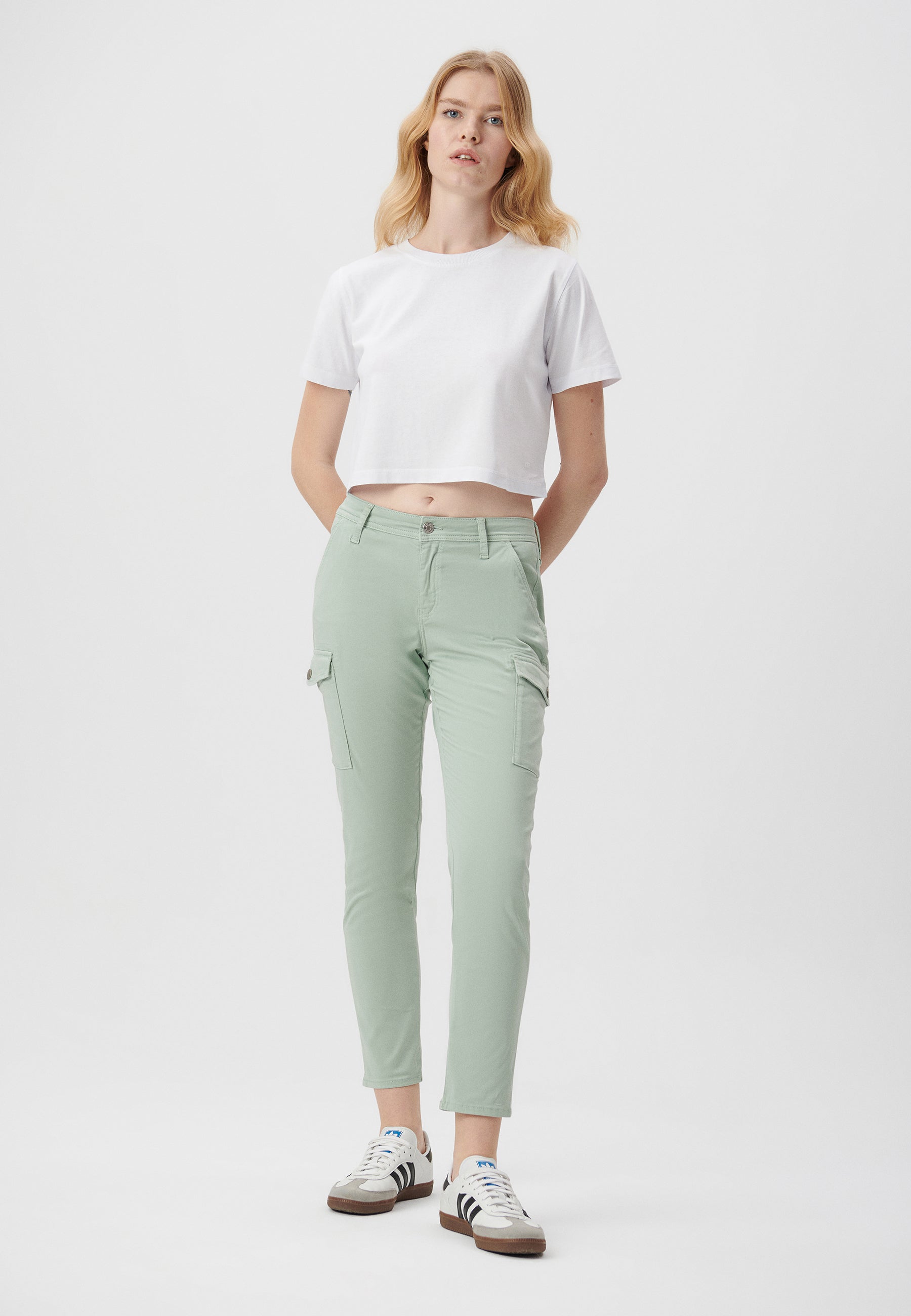 Luzi in jadeite sateen pants Mavi   