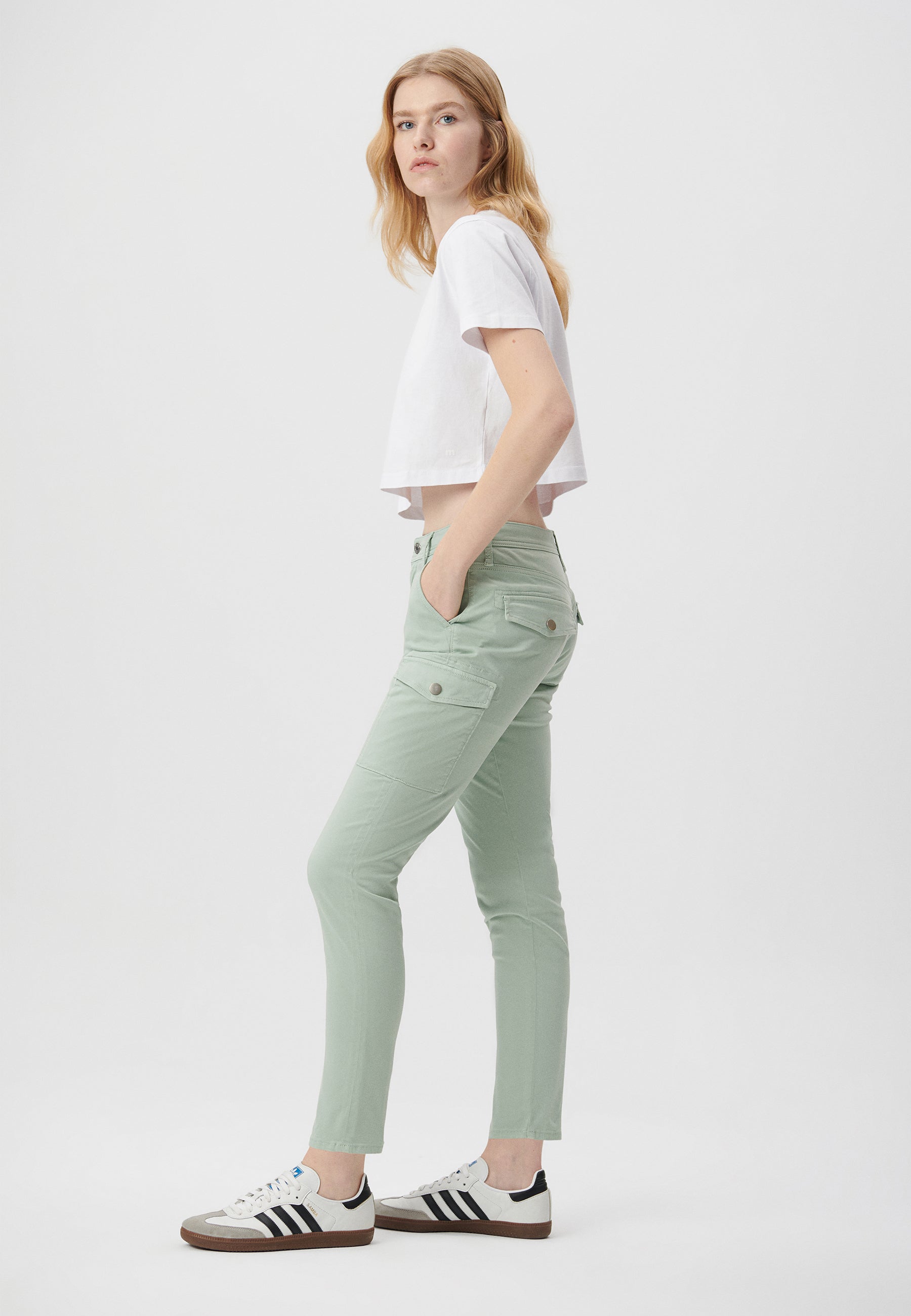 Luzi in jadeite sateen pants Mavi   