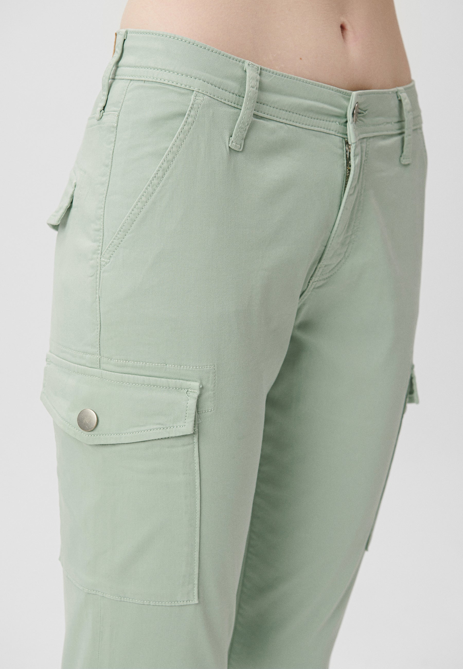 Luzi in jadeite sateen pants Mavi   