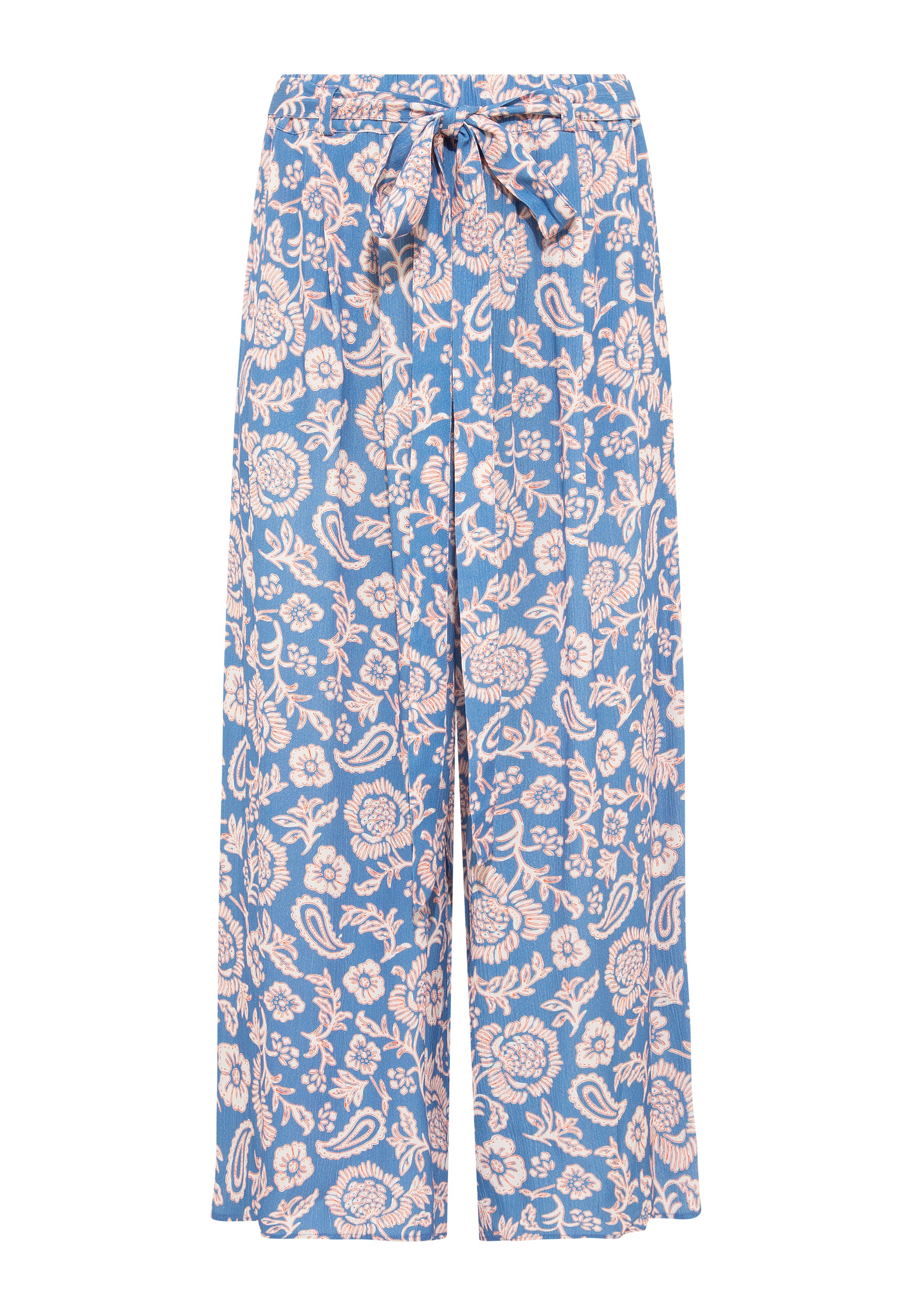 Woven Pants in Blue Paisley Print Pants Mavi   