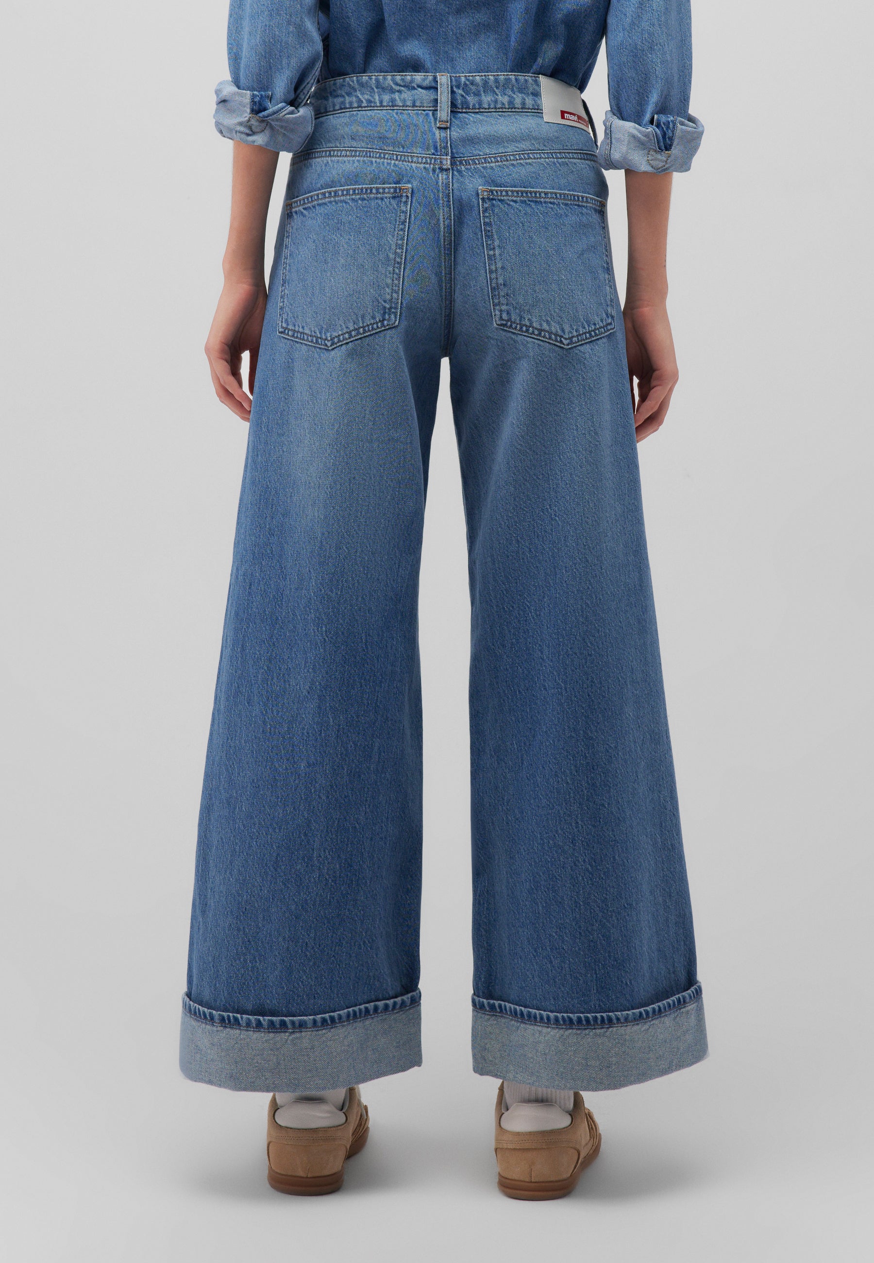 Kyoto in Mid Brushed Denim Jeans Mavi