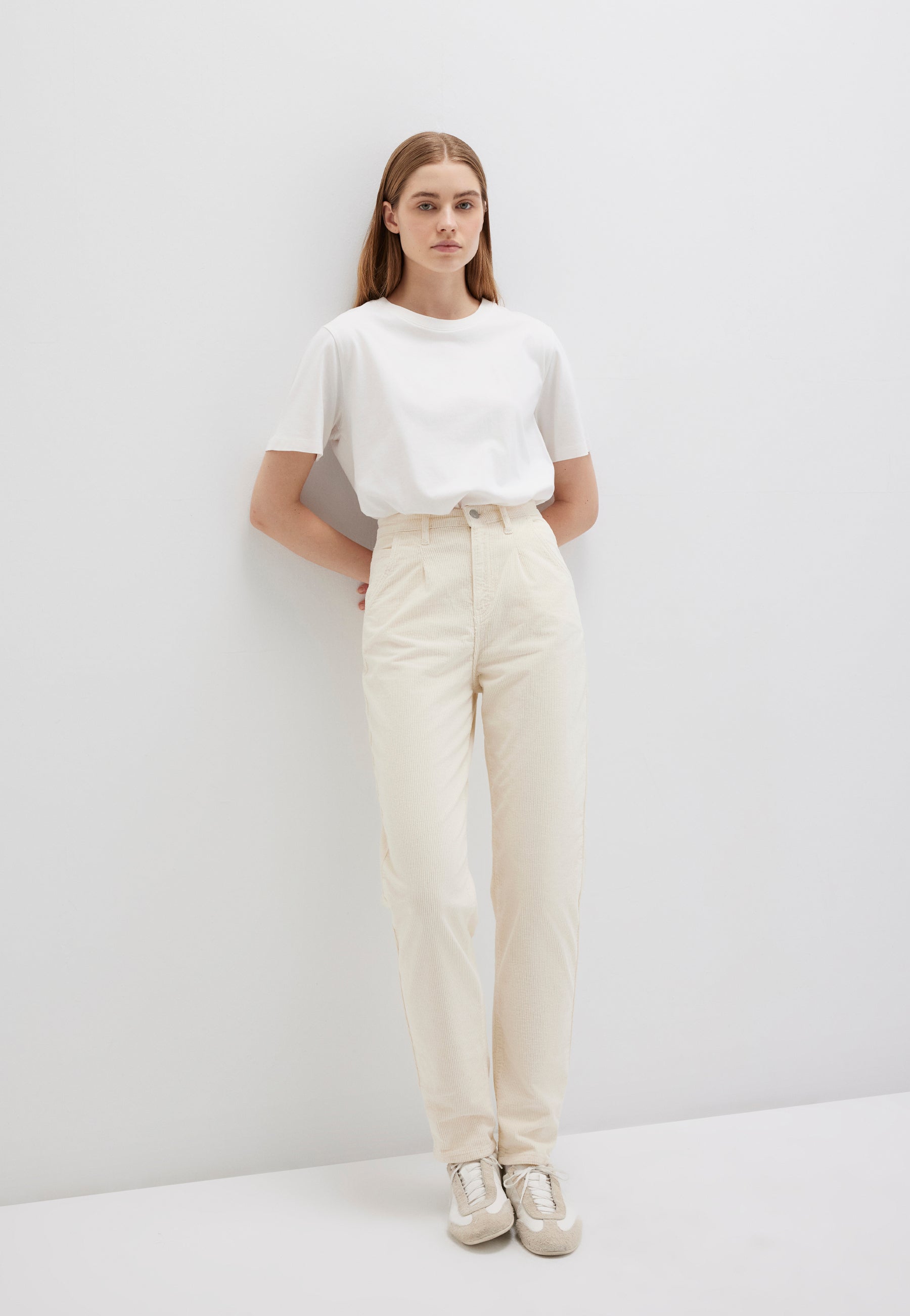 Laura in angora corduroy pants Mavi