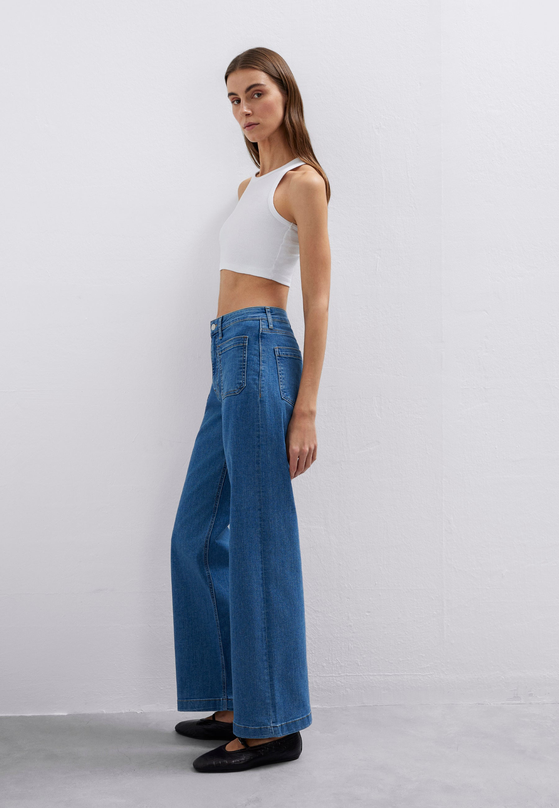 Malibu Marine in Mid Str Jeans Mavi