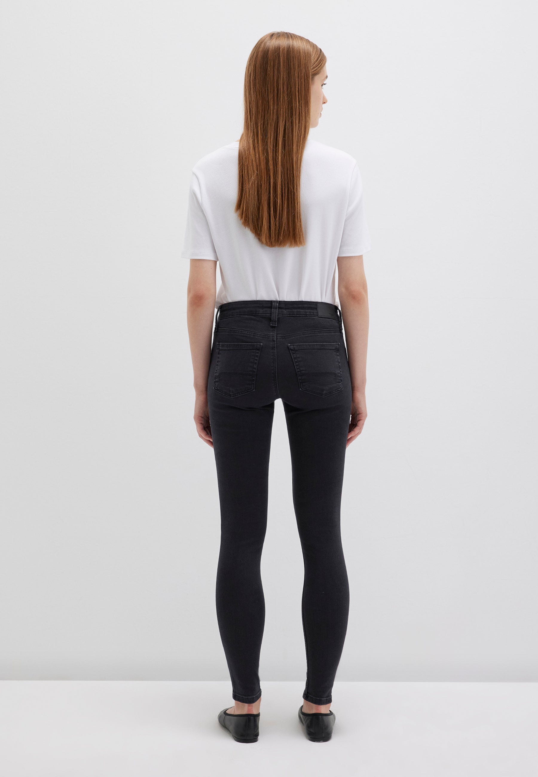 Adriana in Smoke Brushed Stretch Jeans Mavi