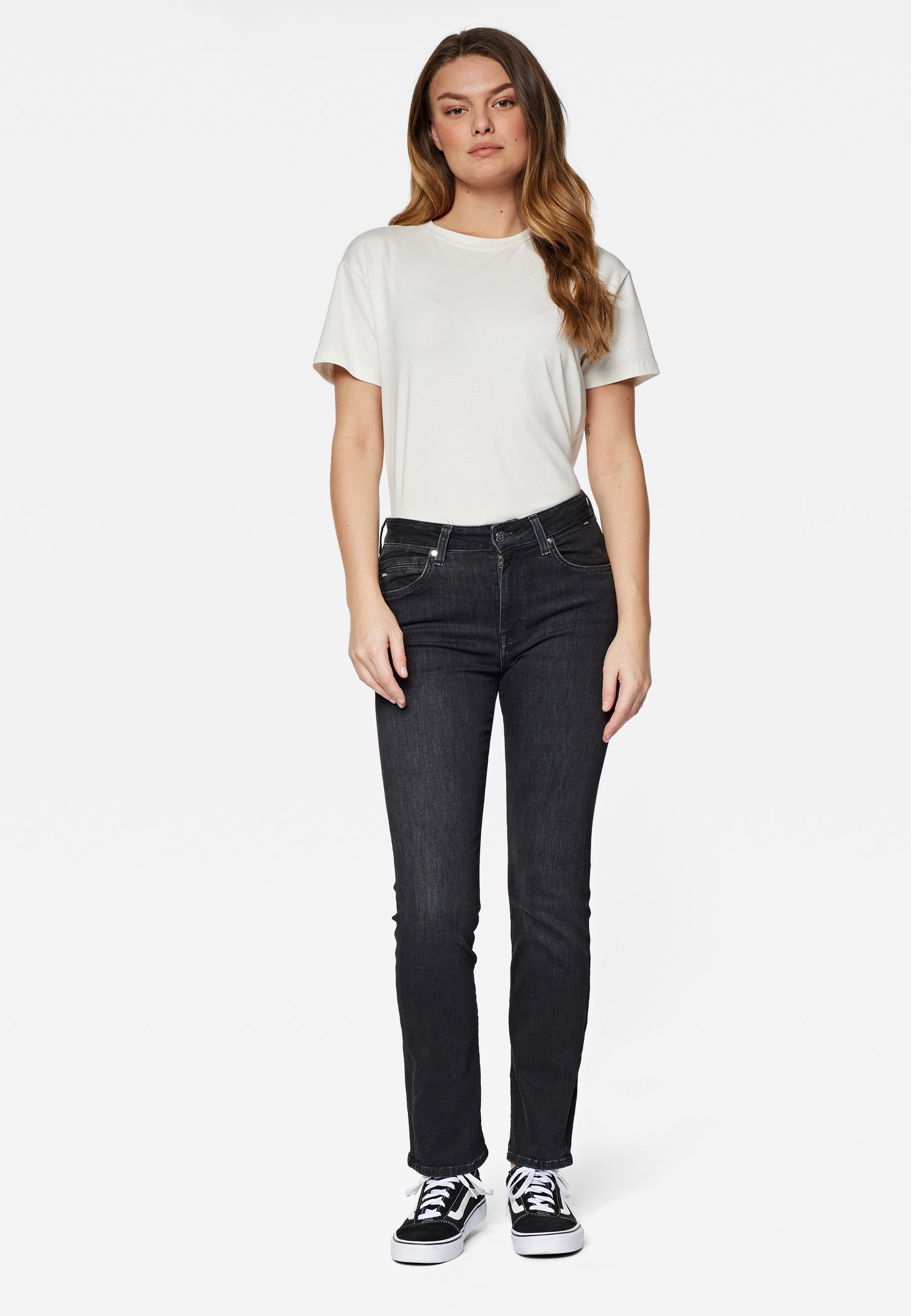 Kendra in Smoke Brushed Glam Jeans Mavi   