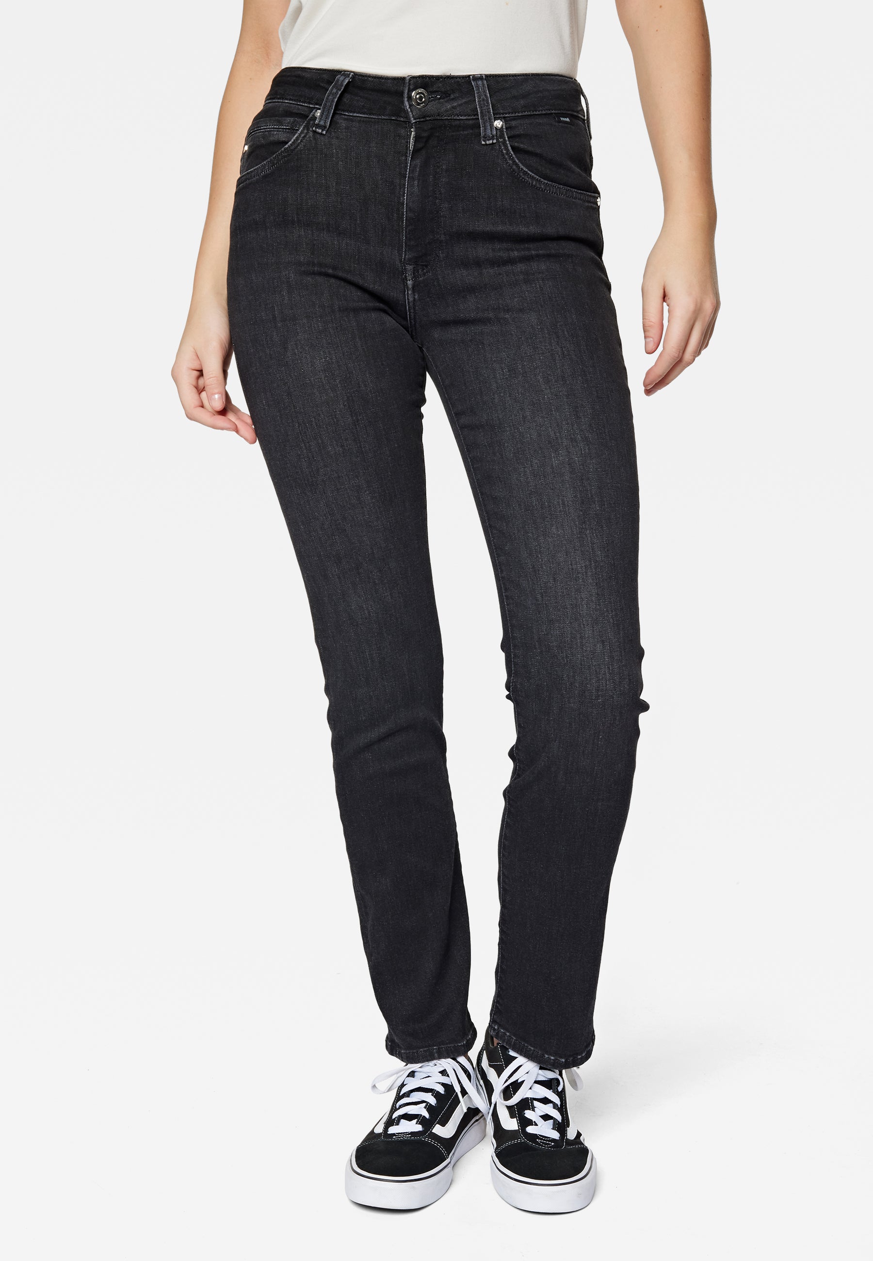 Kendra in Smoke Brushed Glam Jeans Mavi   