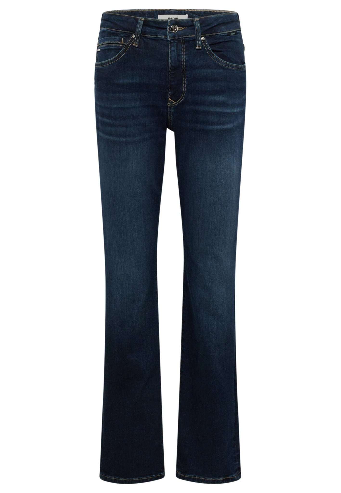 Kendra in Deep Shaded Glam Jeans Mavi   