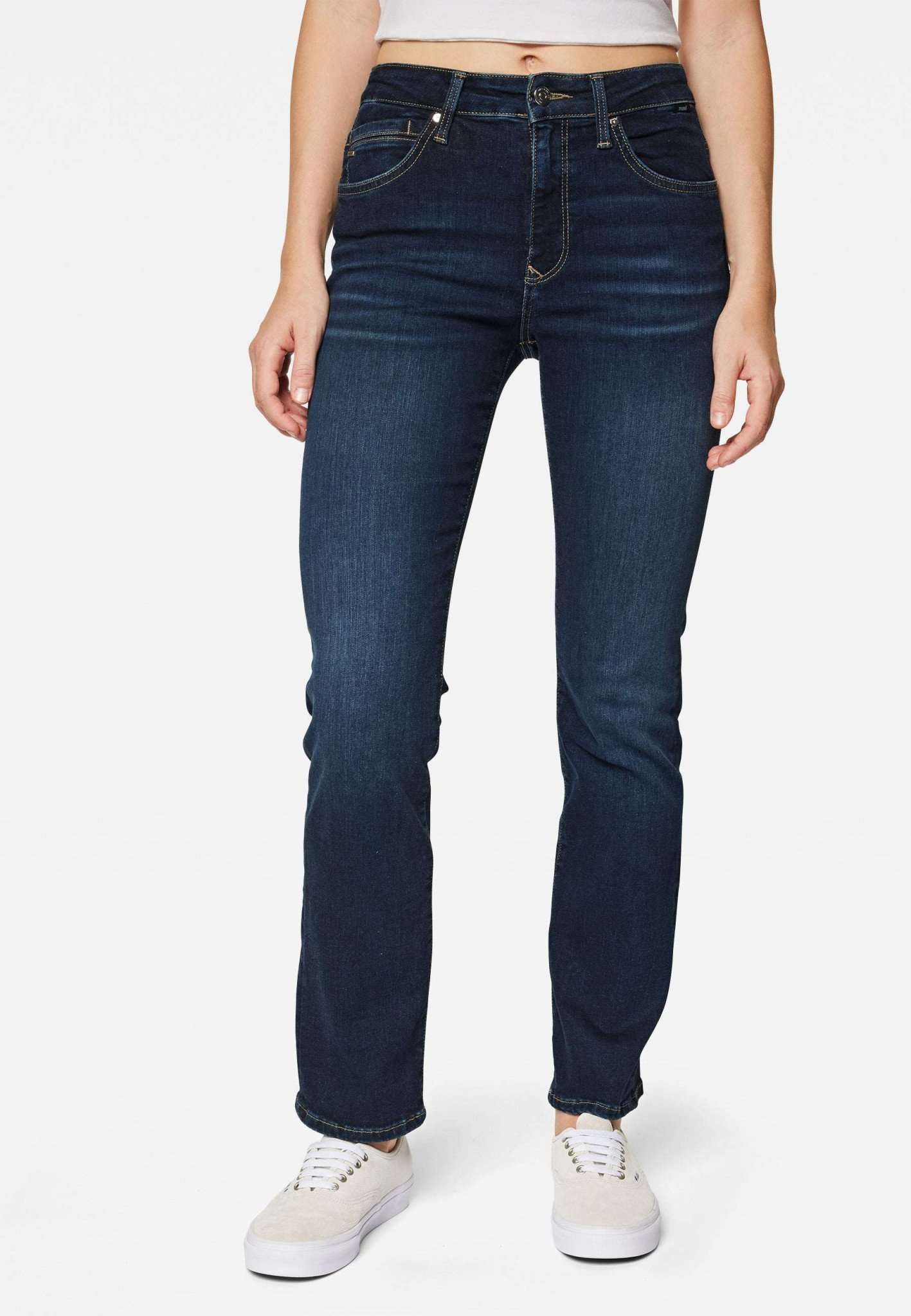 Kendra in Deep Shaded Glam Jeans Mavi   