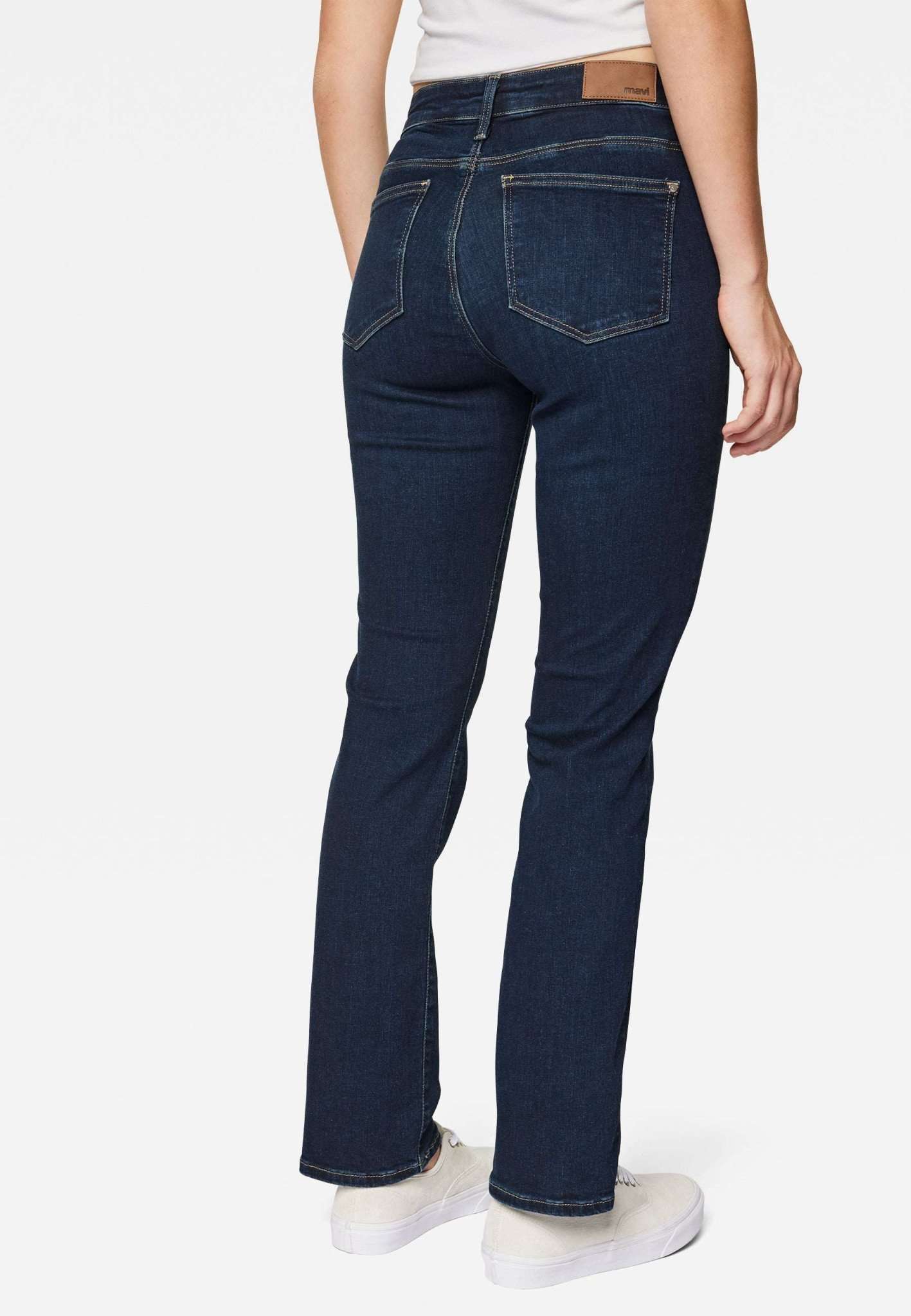 Kendra in Deep Shaded Glam Jeans Mavi   