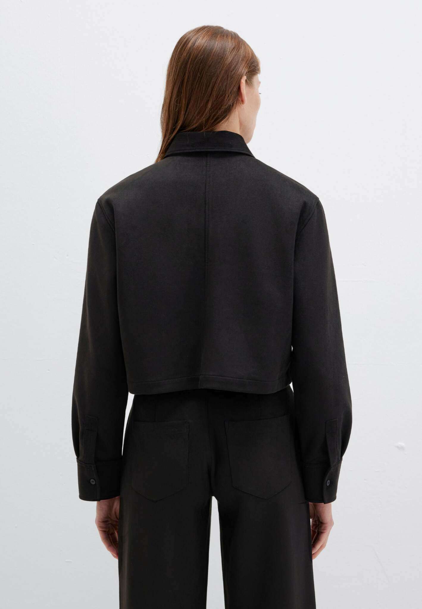 Long Sleeve Woven Shirt in Black Shirts Mavi