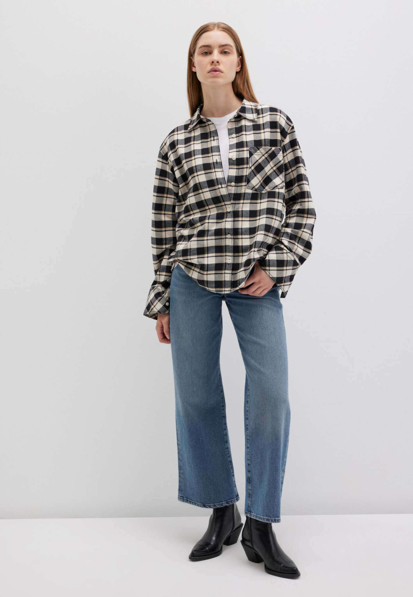 Woven Shirt in Brown Check Shirts Mavi