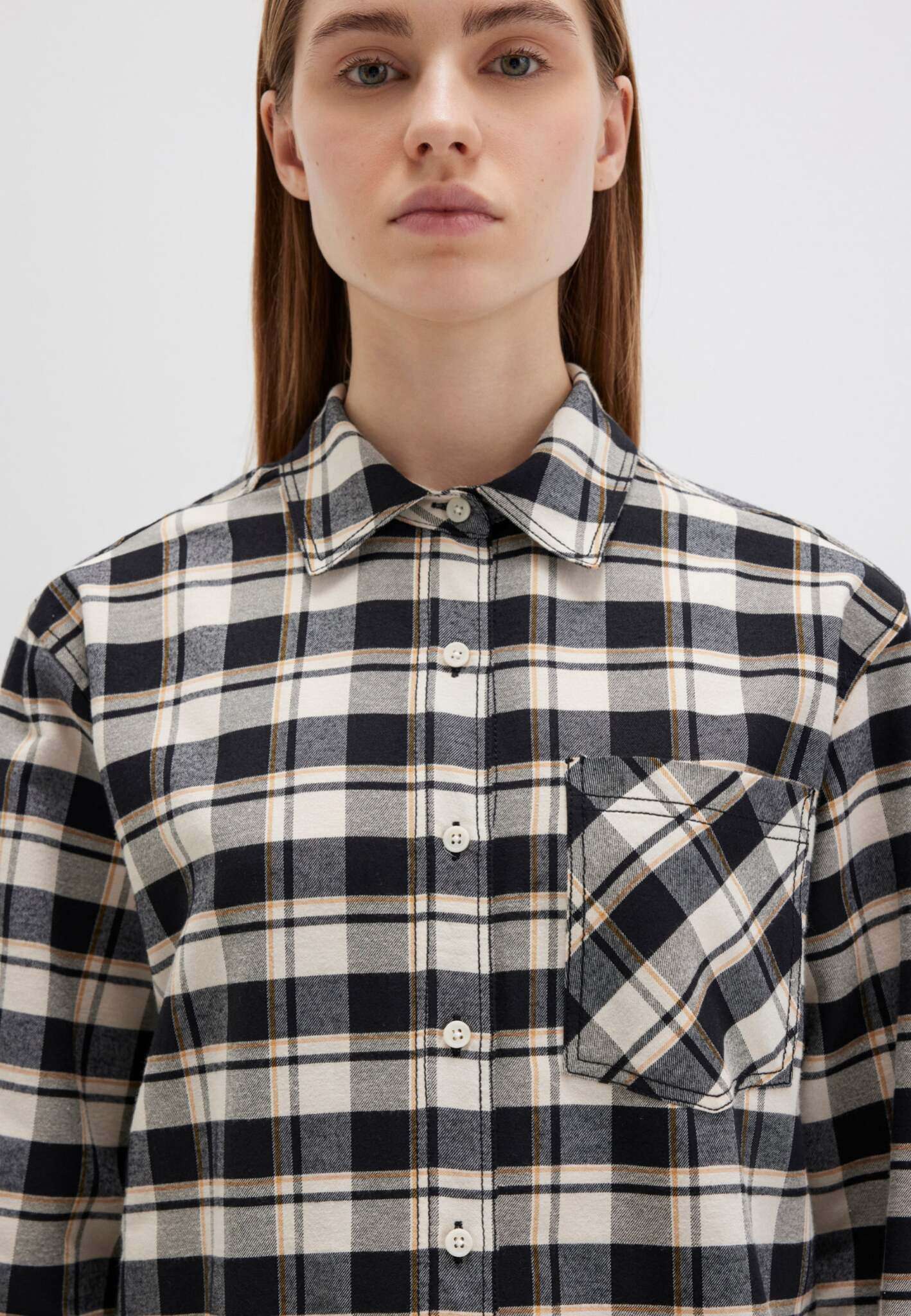 Woven Shirt in Brown Check Shirts Mavi