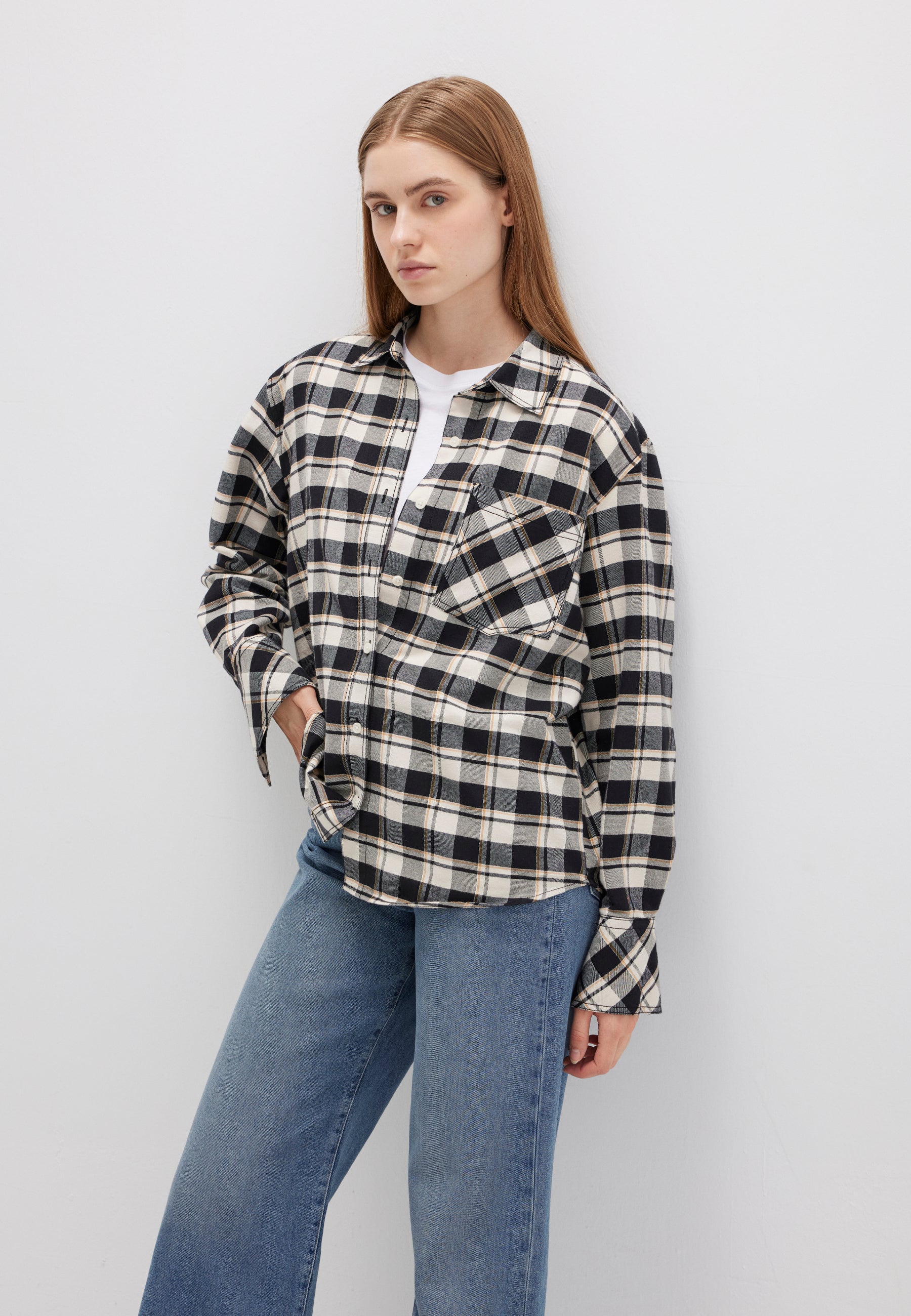 Woven Shirt in Brown Check Shirts Mavi