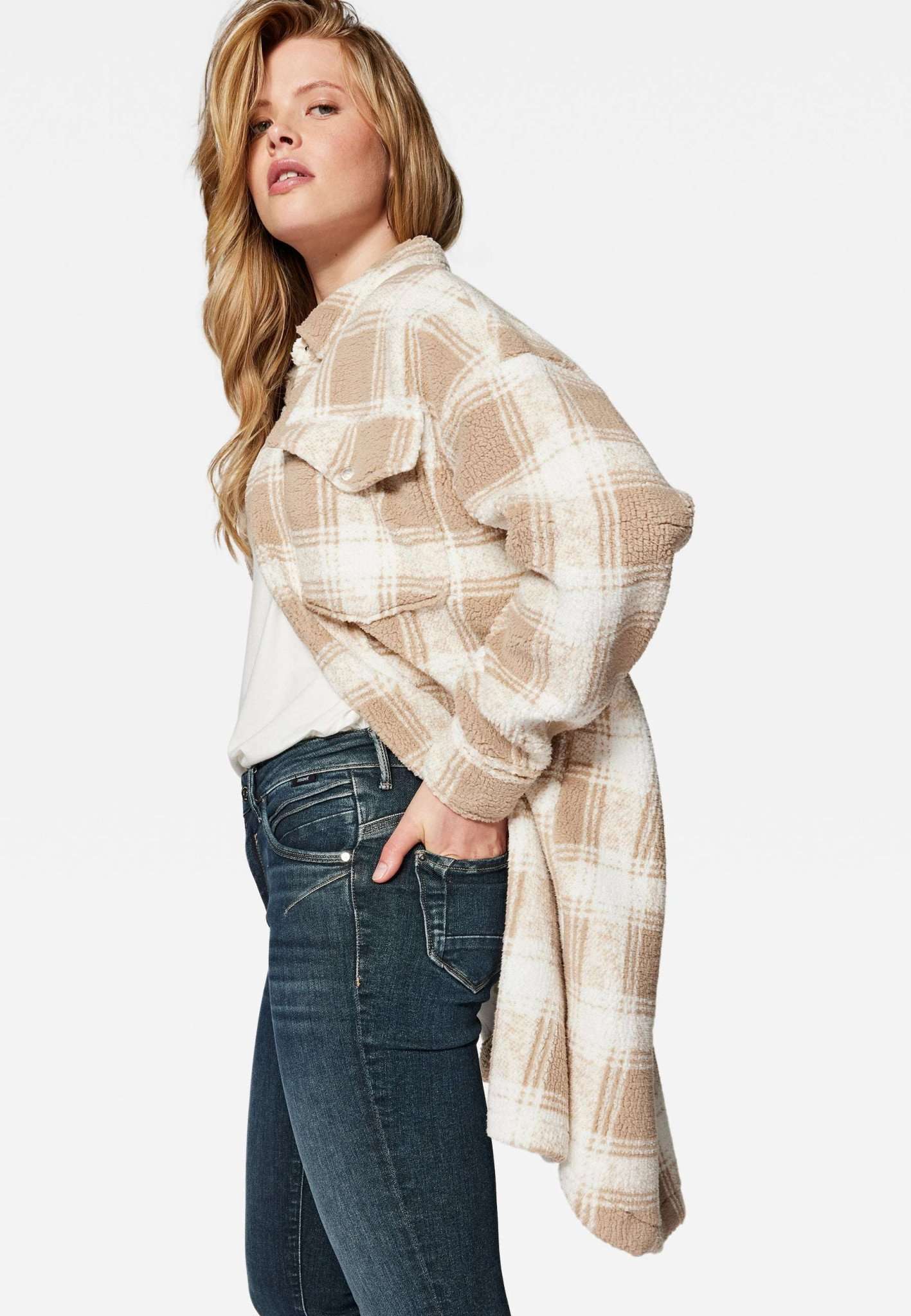 Long Sleeve Shirt in Cobblestone Check Shirts Mavi   