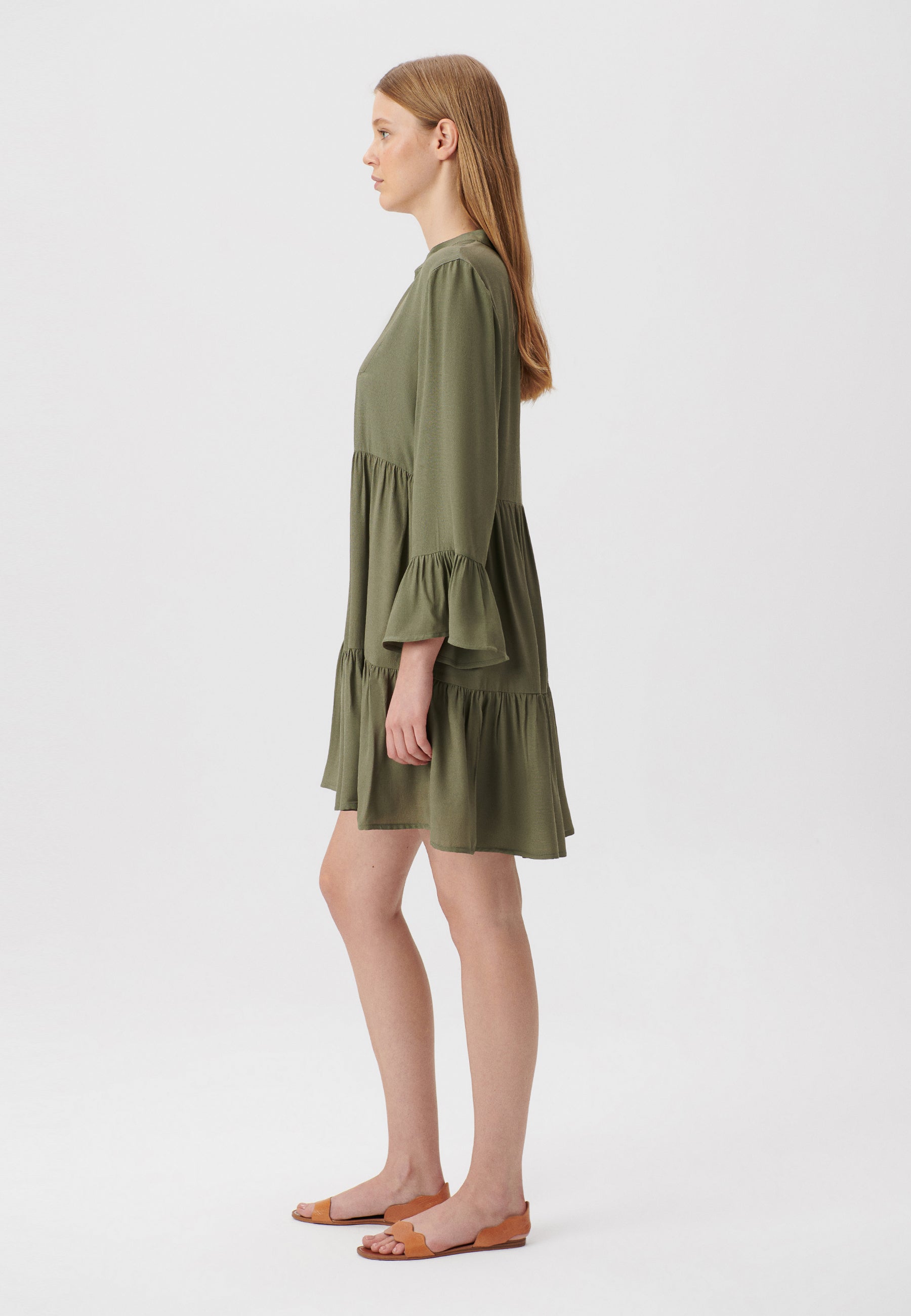 Woven Dress in Tea Leaf Dresses Mavi   