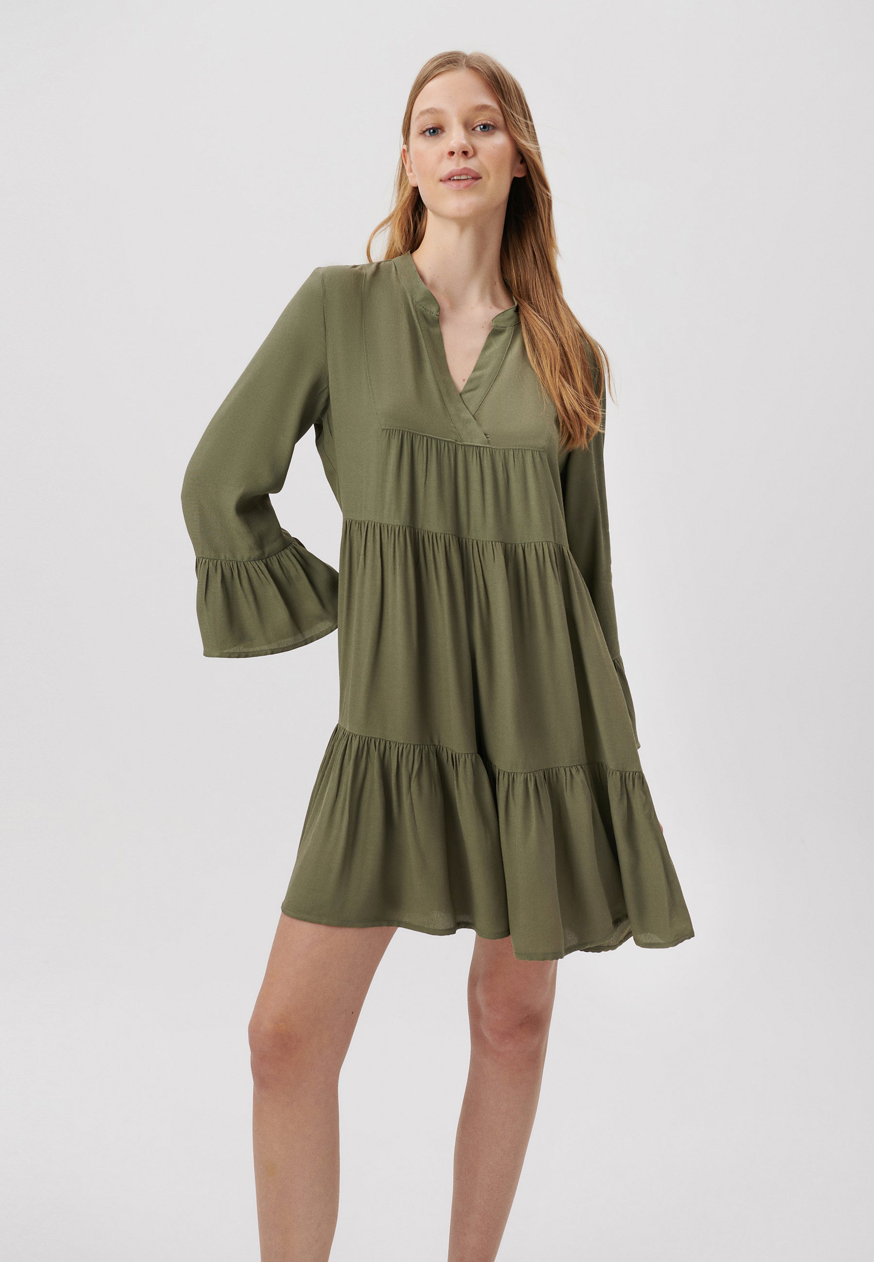 Woven Dress in Tea Leaf Dresses Mavi   