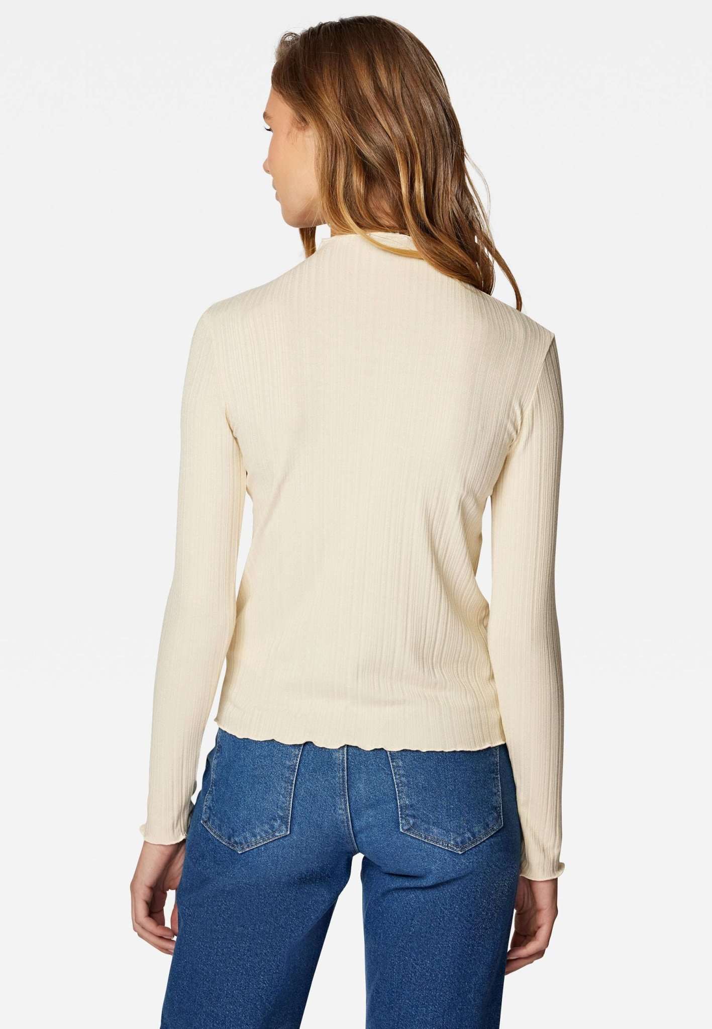 Long Sleeve Top in Cloud Cream Shirts Mavi   