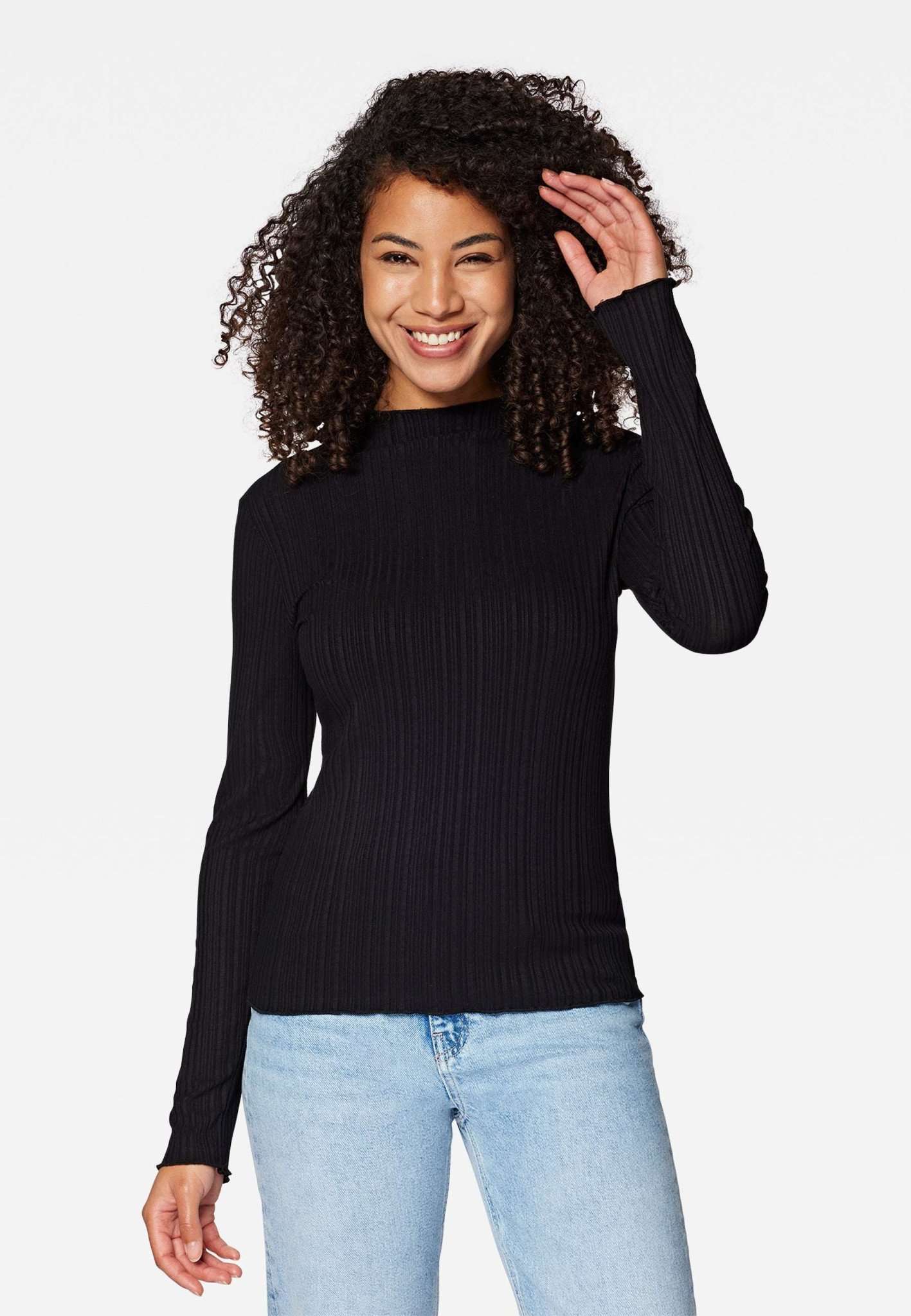 Long Sleeve Top in Black Shirts Mavi   