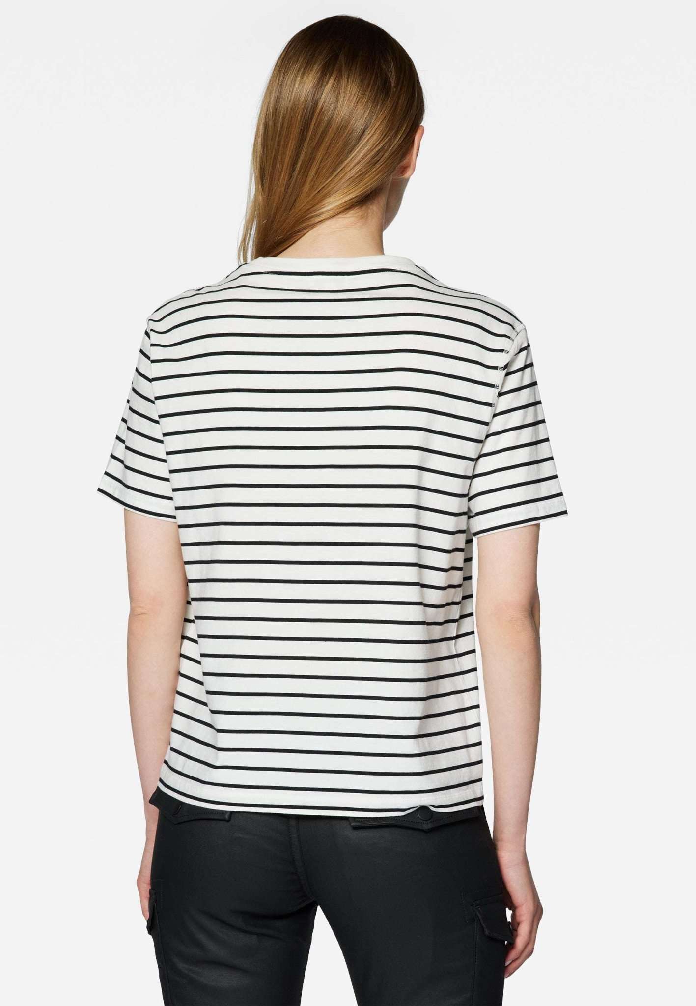 Stripe T-Shirt in Black Striped T-Shirts Mavi   