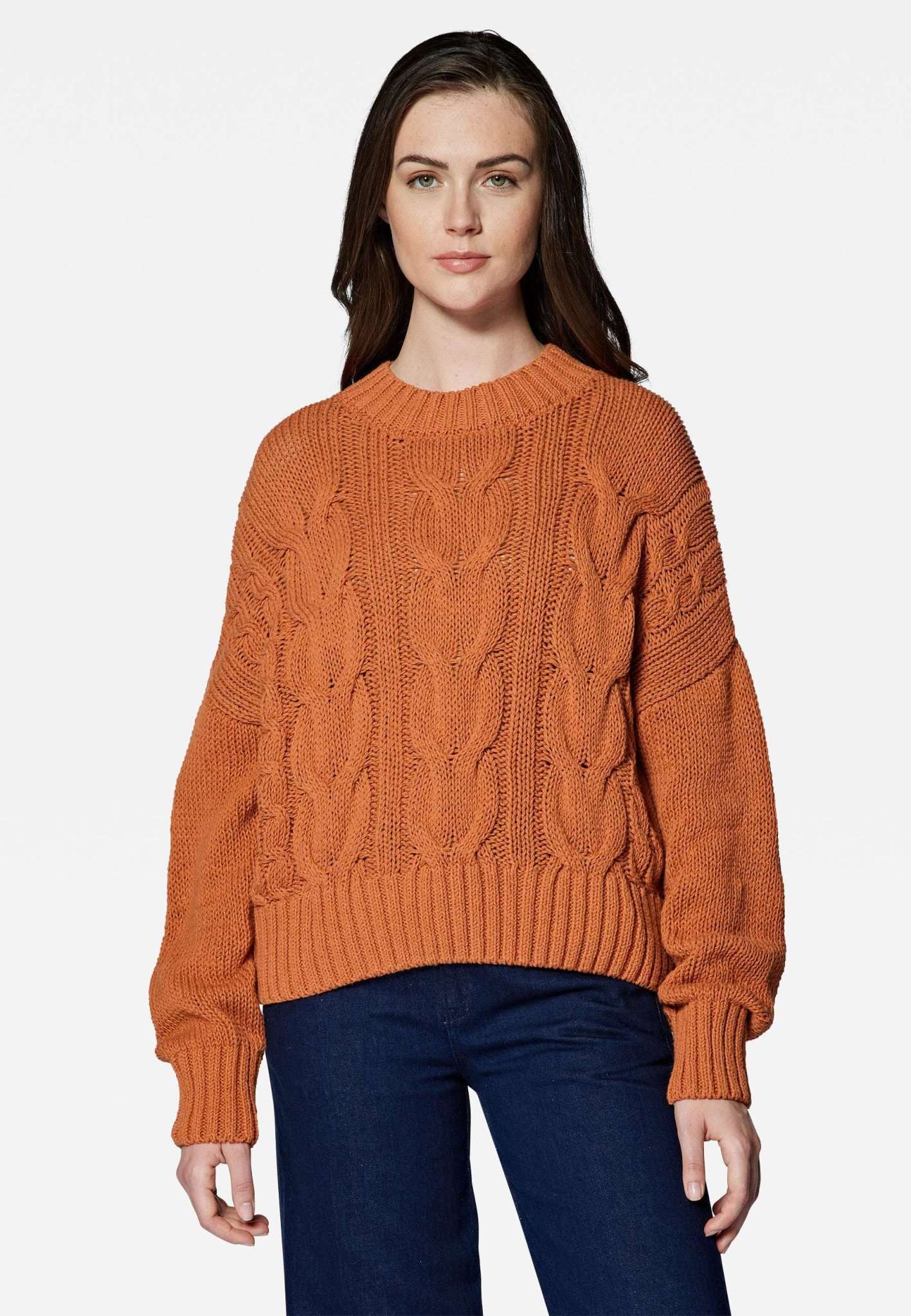 Crew Neck Sweater in Autumn Leaf Sweater Mavi   