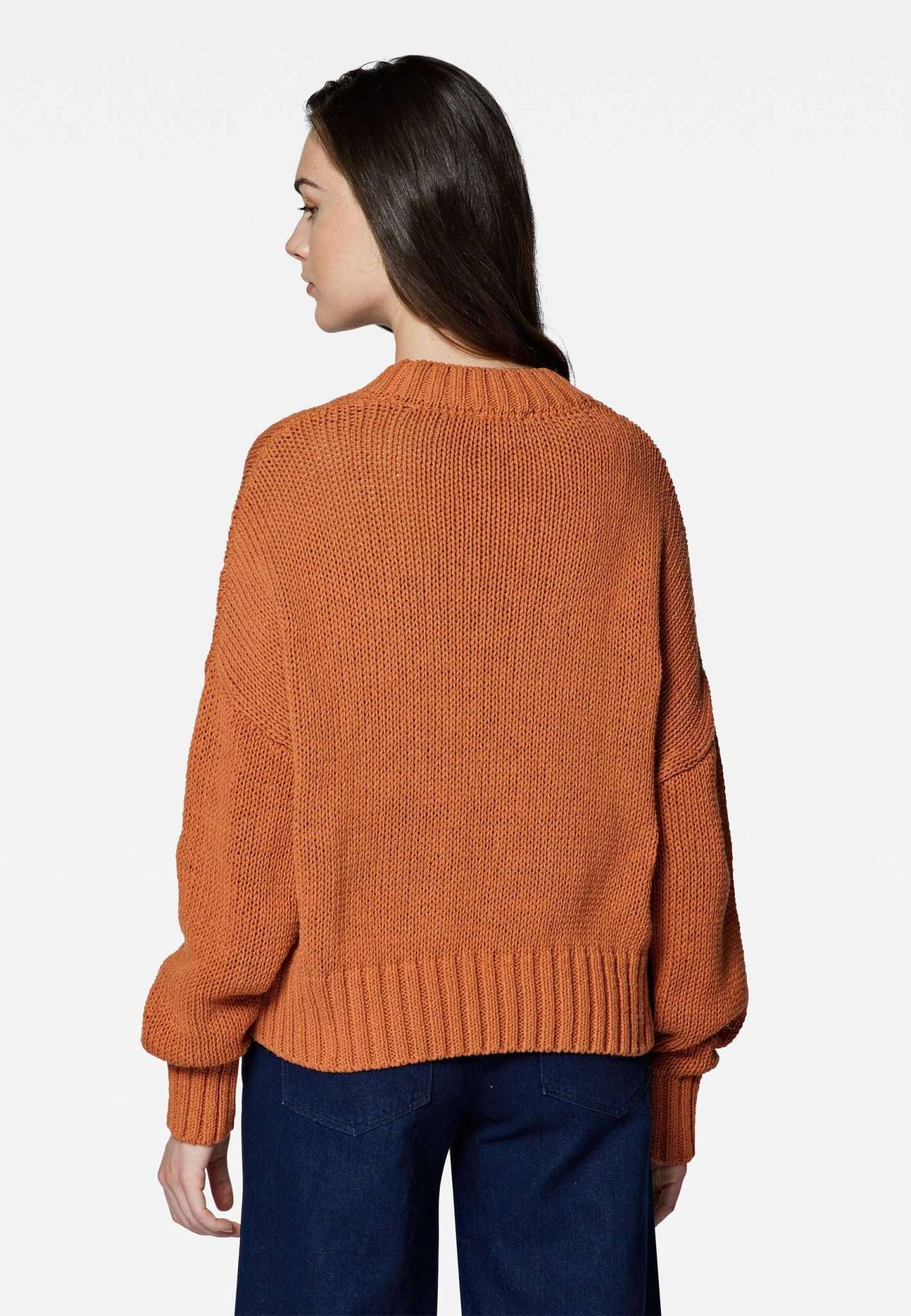 Crew Neck Sweater in Autumn Leaf Sweater Mavi   