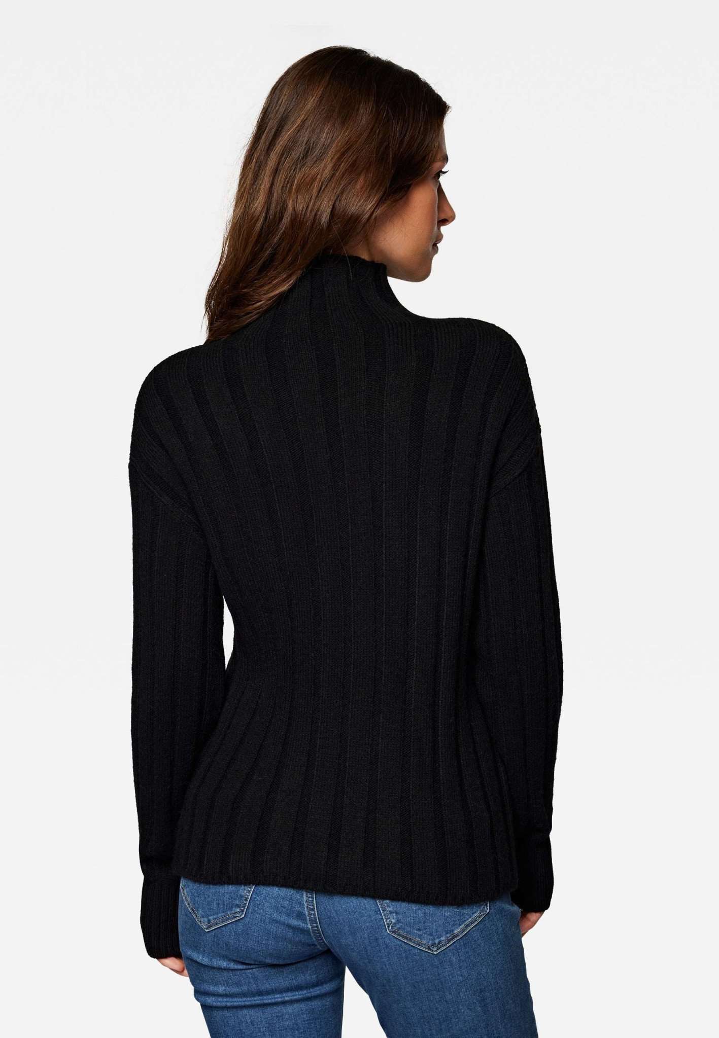 High Neck Sweater in Black Sweater Mavi   