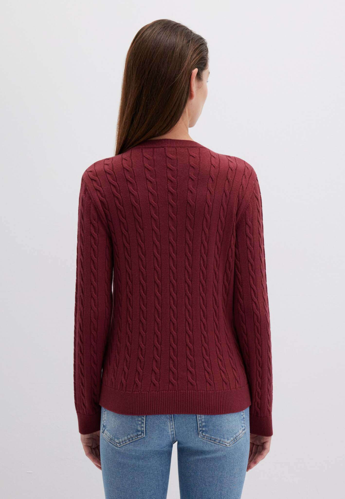 V-neck sweater in cordovan sweater Mavi